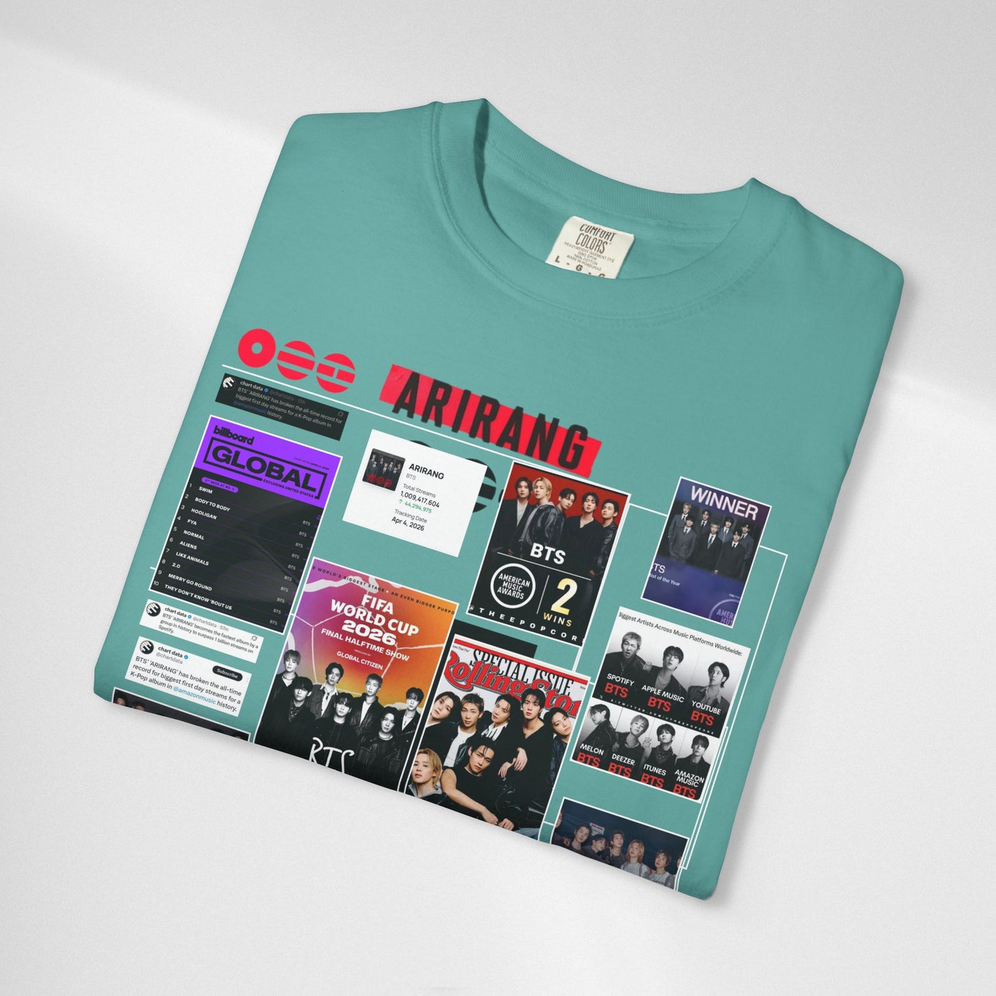BTS  ARIRANG Collage Graphic T-Shirt — K-Pop Fan Tribute Tee