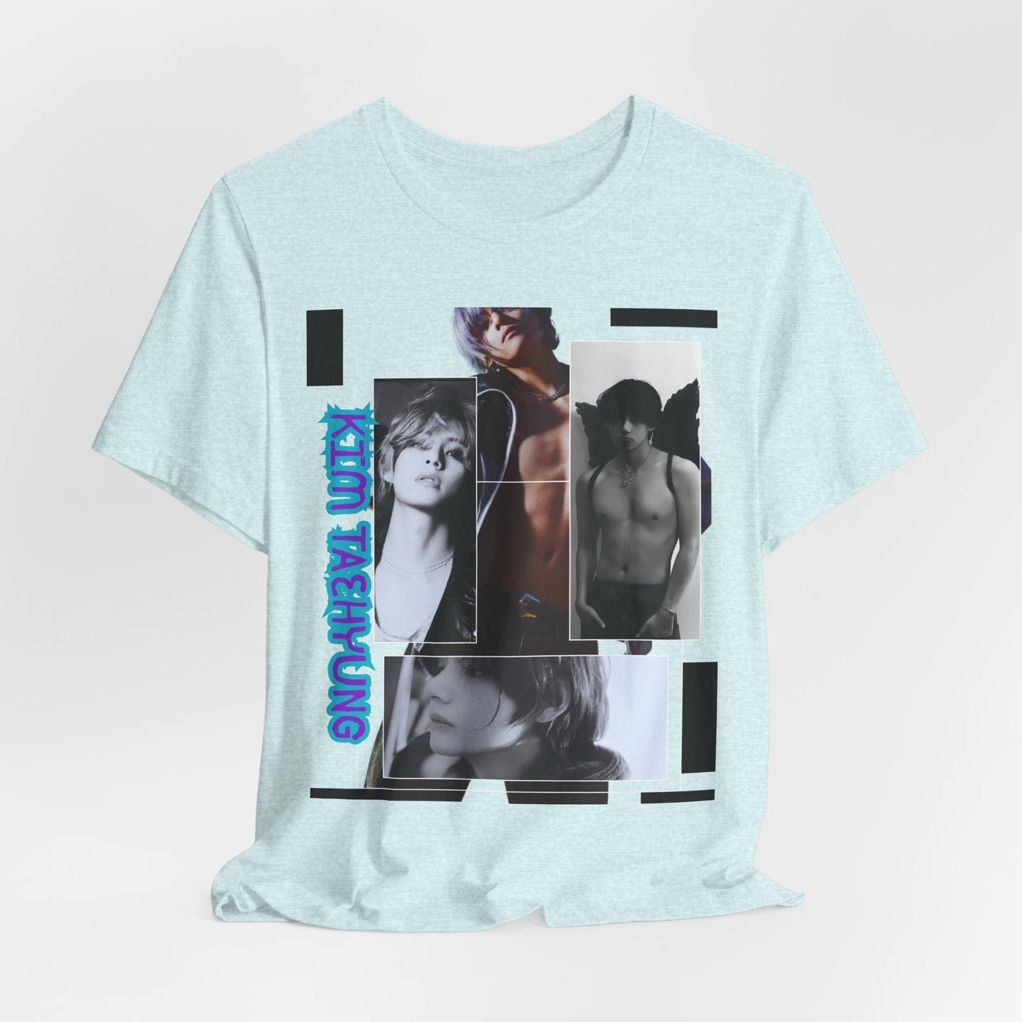 TAE Photo Collage Graphic Tee — Retro Black & White Portraits