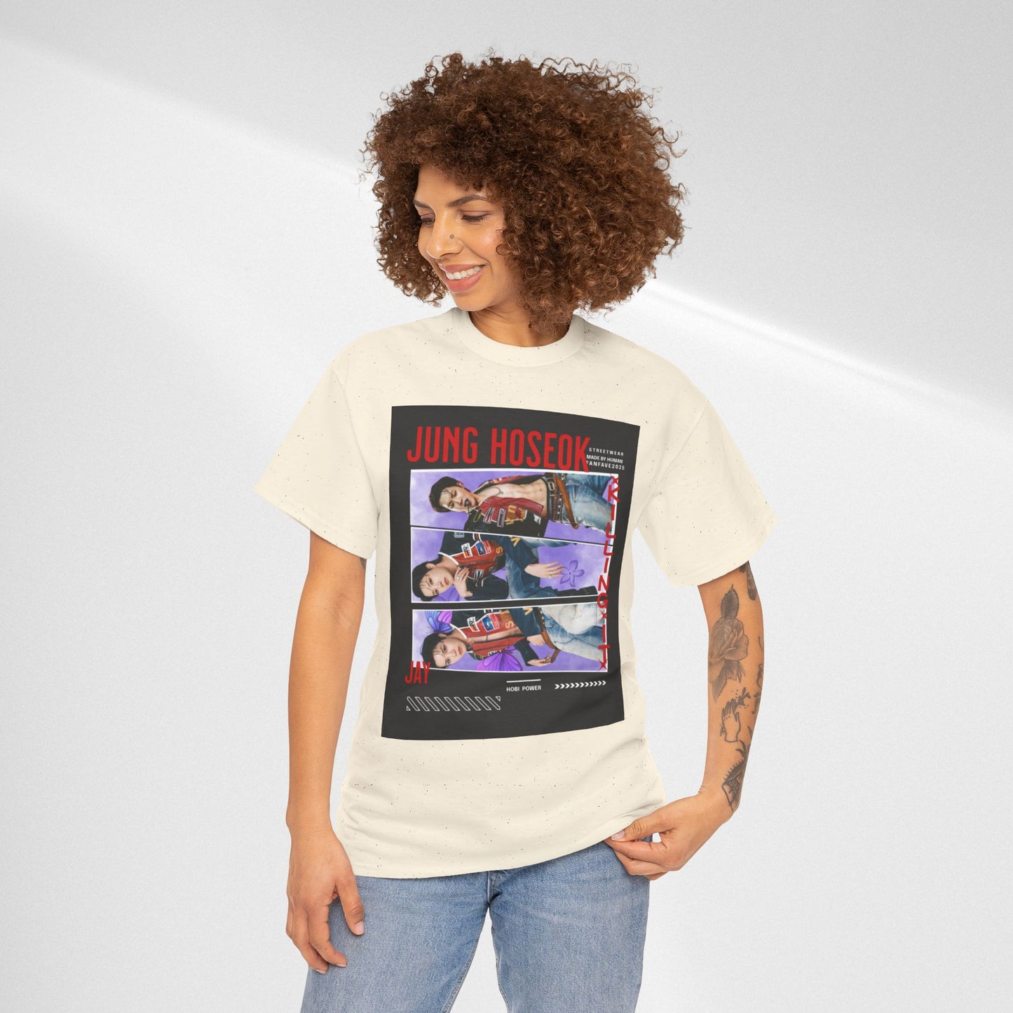 Jung Hoseok Photo Collage Tee — Retro K-Pop Fan Shirt