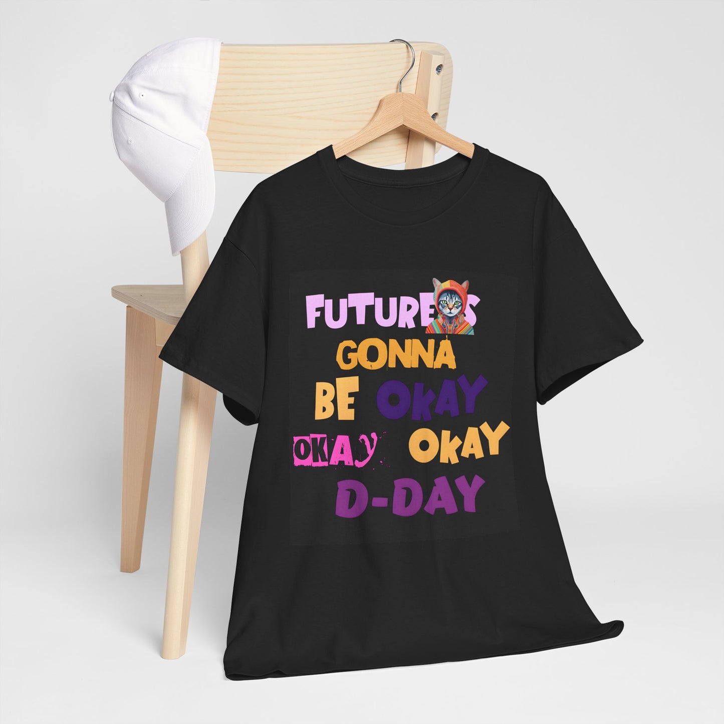 Future's Gonna Be Okay D-Day T-Shirt — Positive Retro Graphic Tee