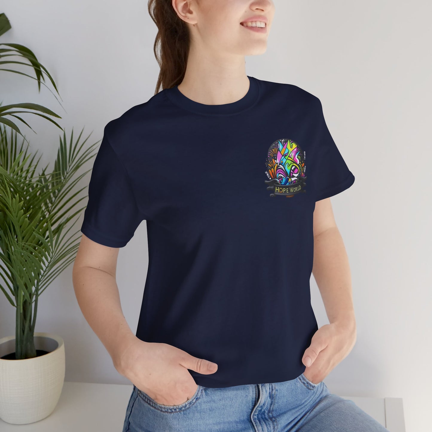 Hope World Graphic Tee — Colorful Graffiti BTS-Inspired Shirt