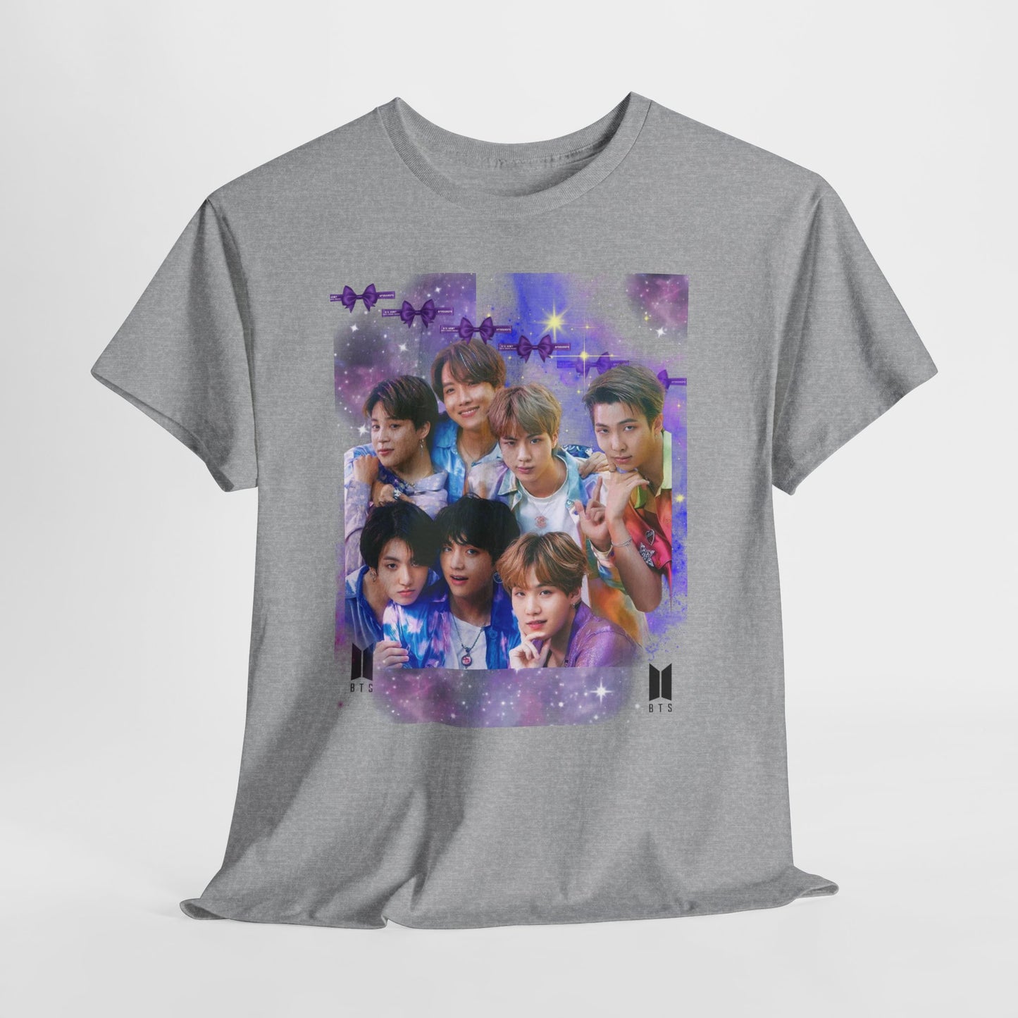 BTS Collage Tee — Purple Dream Photo Graphic T-Shirt