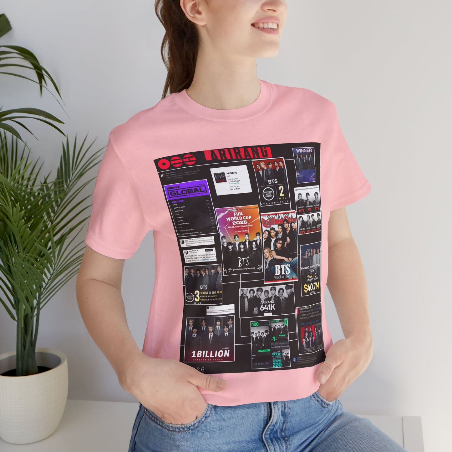 BTS  ARIRANG Collage Graphic Tee — K‑Pop Fan Tribute Shirt
