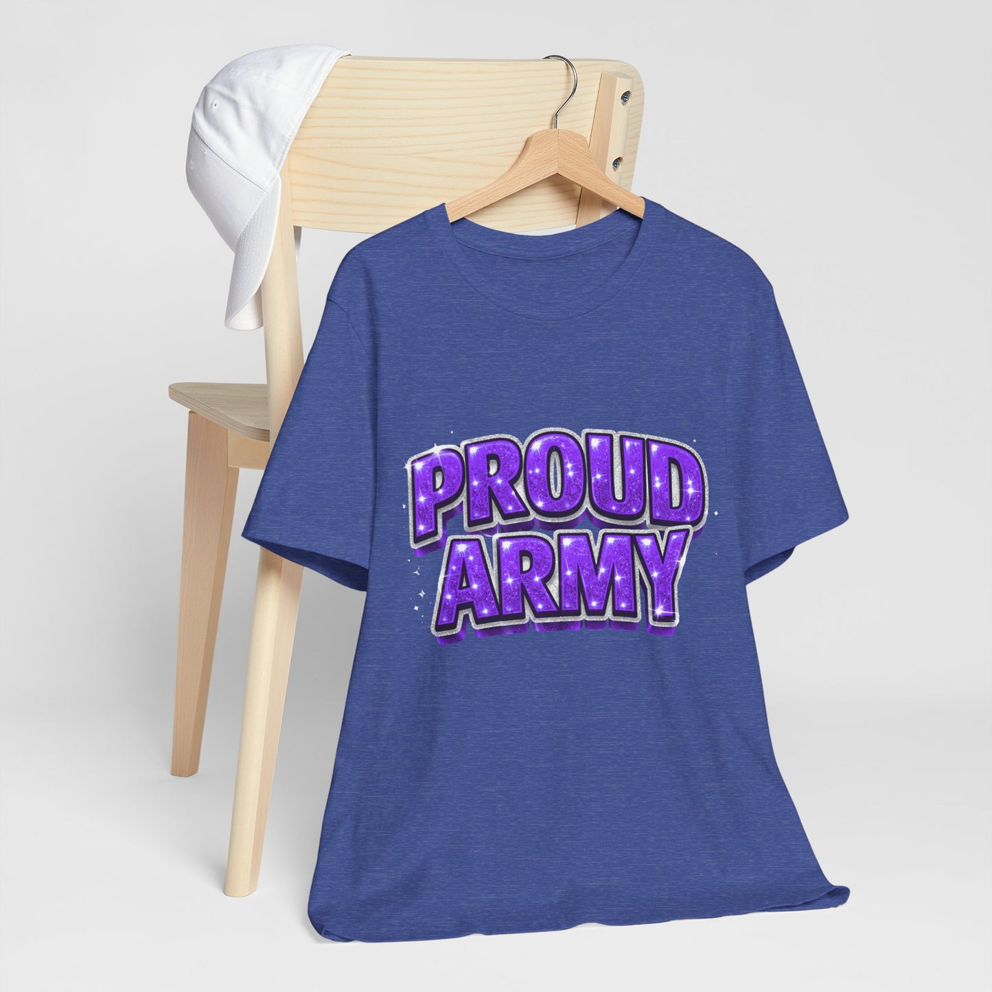 Proud Army T-Shirt — Bold Purple BTS Support Tee