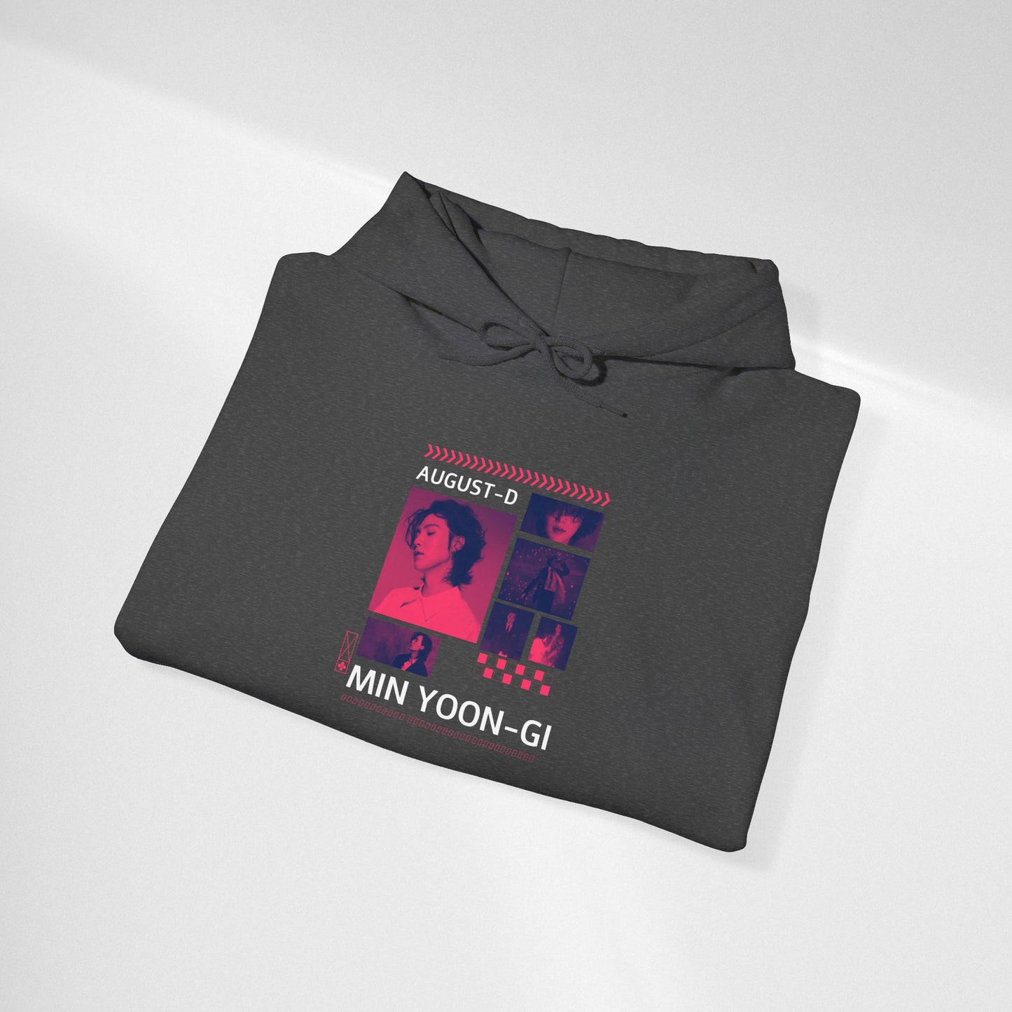 Min Yoon-gi Photo Grid Hoodie — K-Pop Retro Tour Aesthetic