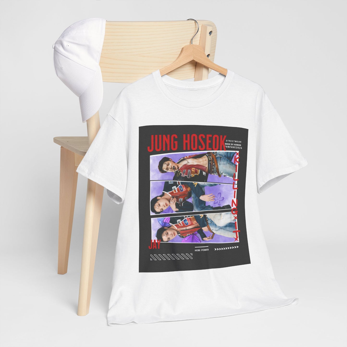 Jung Hoseok Photo Collage Tee — Retro K-Pop Fan Shirt