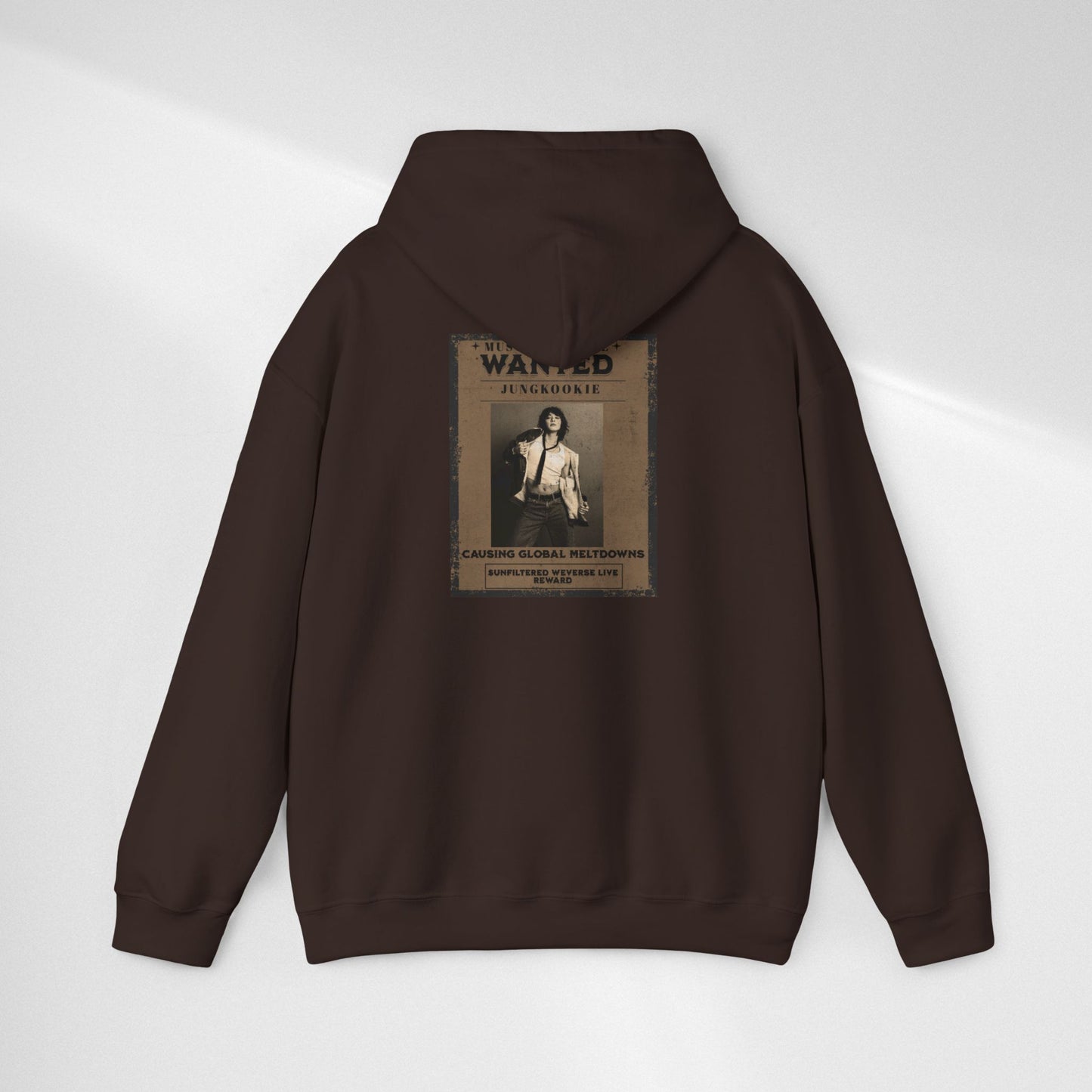 Hoodie — Vintage JK 'WANTED' Poster Graphic Pullover