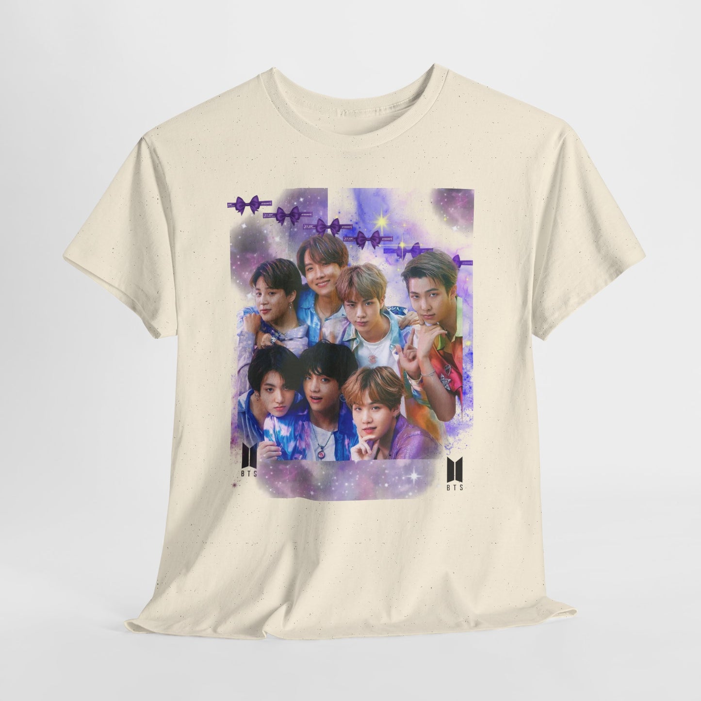 BTS Collage Tee — Purple Dream Photo Graphic T-Shirt