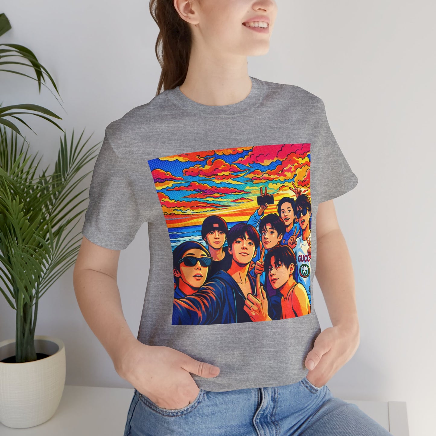 BTS Vibrant Sunset Group Portrait Tee