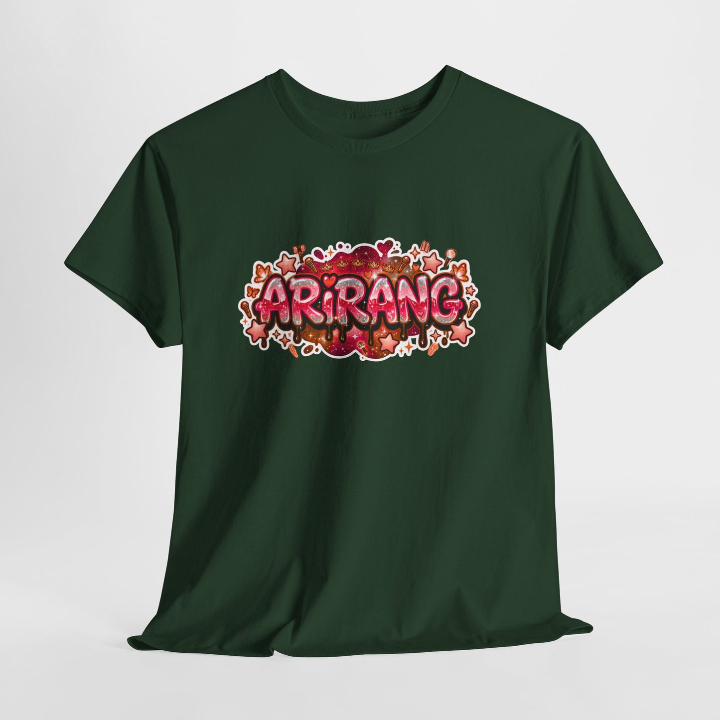BTS Arirang Floral Graphic Tee - Korean Music Tribute Shirt