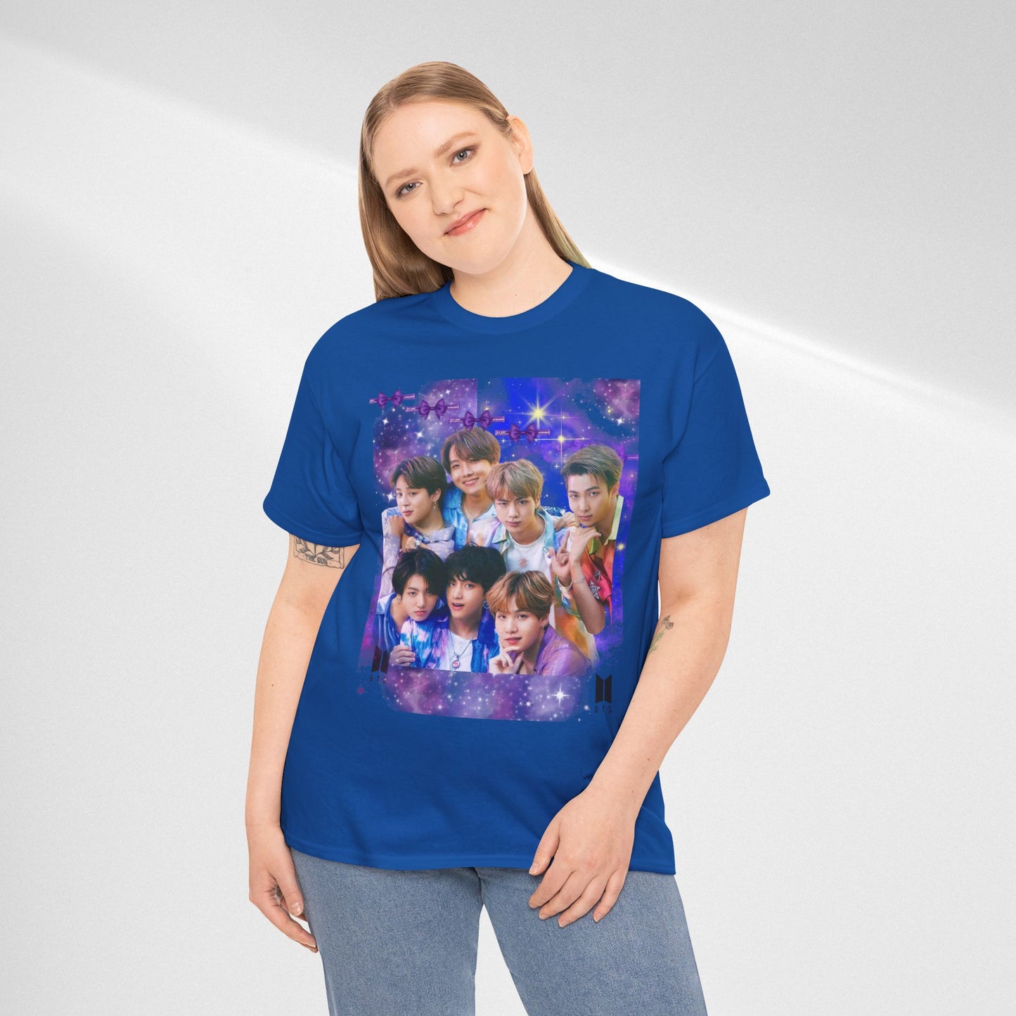 BTS Collage Tee — Purple Dream Photo Graphic T-Shirt