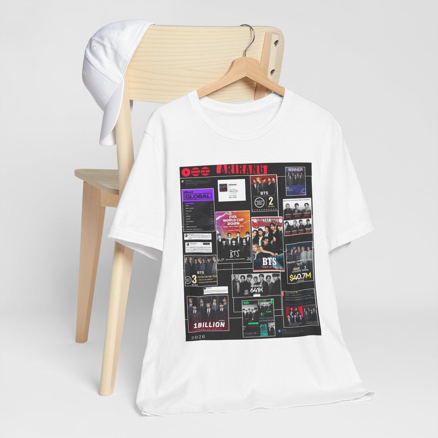 BTS  ARIRANG Collage Graphic Tee — K‑Pop Fan Tribute Shirt