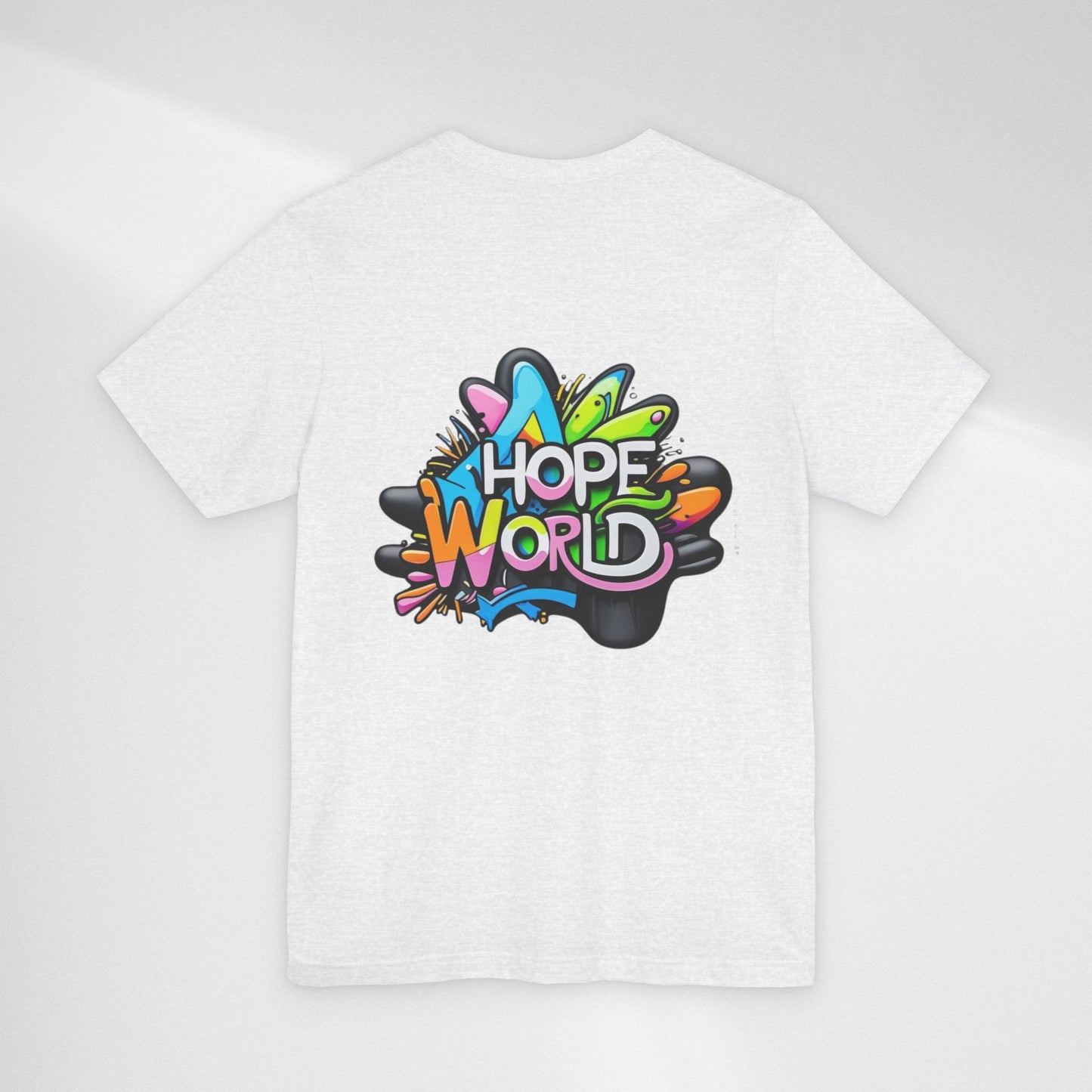 Hope World Graphic Tee — Colorful Graffiti BTS-Inspired Shirt