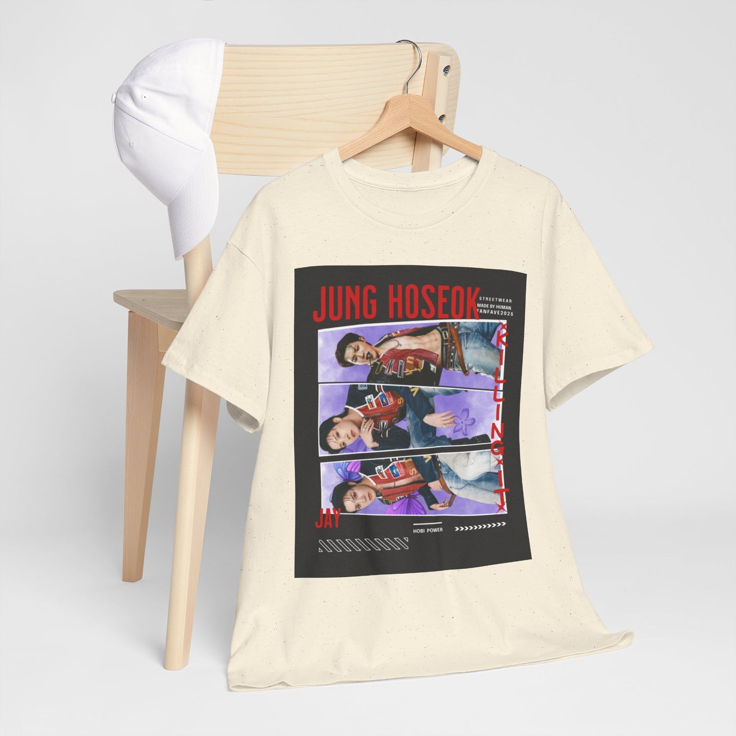 Jung Hoseok Photo Collage Tee — Retro K-Pop Fan Shirt