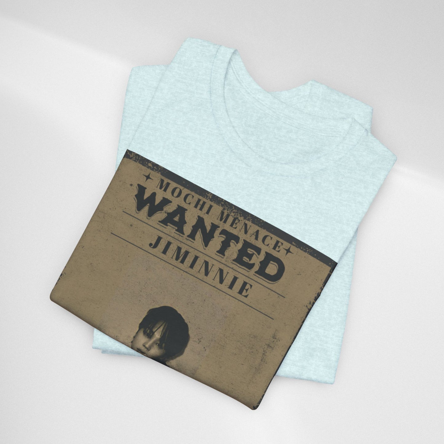 JIMIN Wanted Poster Graphic Tee — 'Mischief Menace' Vintage Style