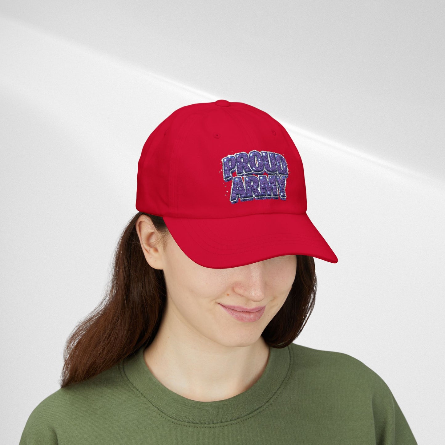 Dad Cap — "Proud Army" Embroidered Baseball Hat