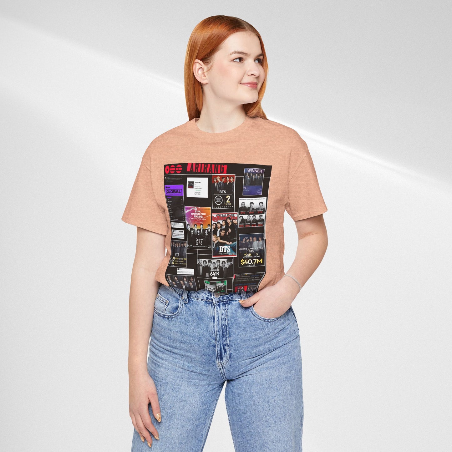BTS  ARIRANG Collage Graphic Tee — K‑Pop Fan Tribute Shirt