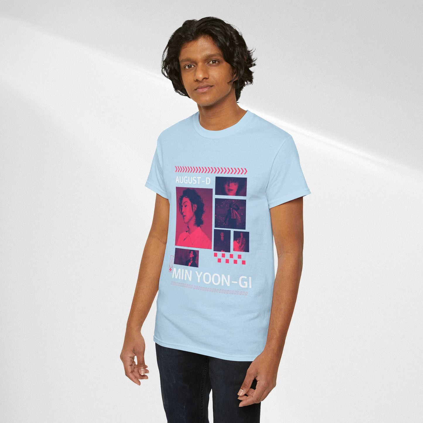 Min Yoon-Gi Photo Grid Tee — K‑Pop BTS August‑D Fan Shirt