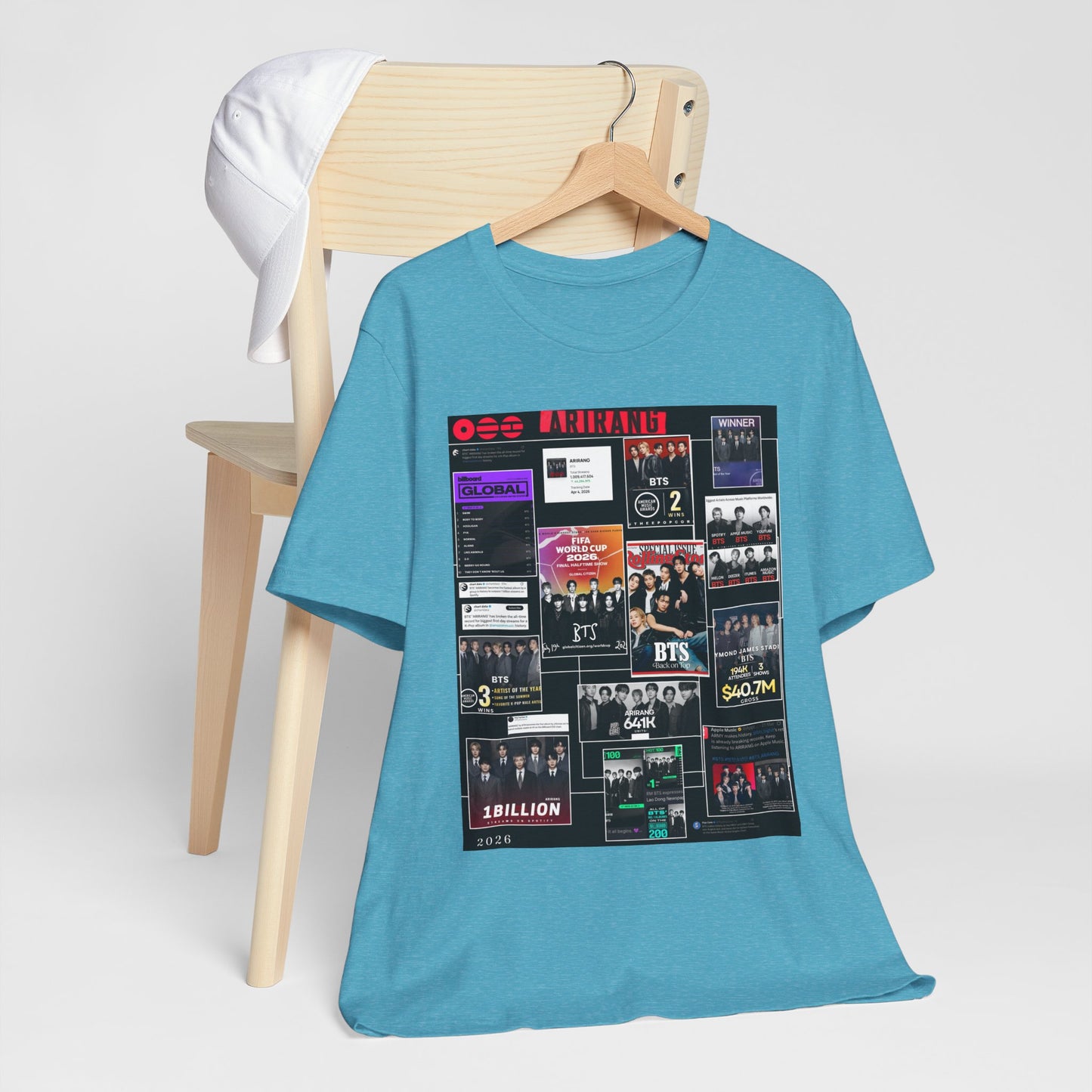 BTS  ARIRANG Collage Graphic Tee — K‑Pop Fan Tribute Shirt