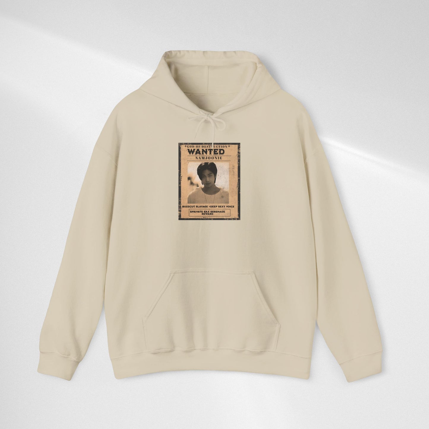 Hoodie - Vintage Namjoon 'WANTED' Poster Graphic Pullover
