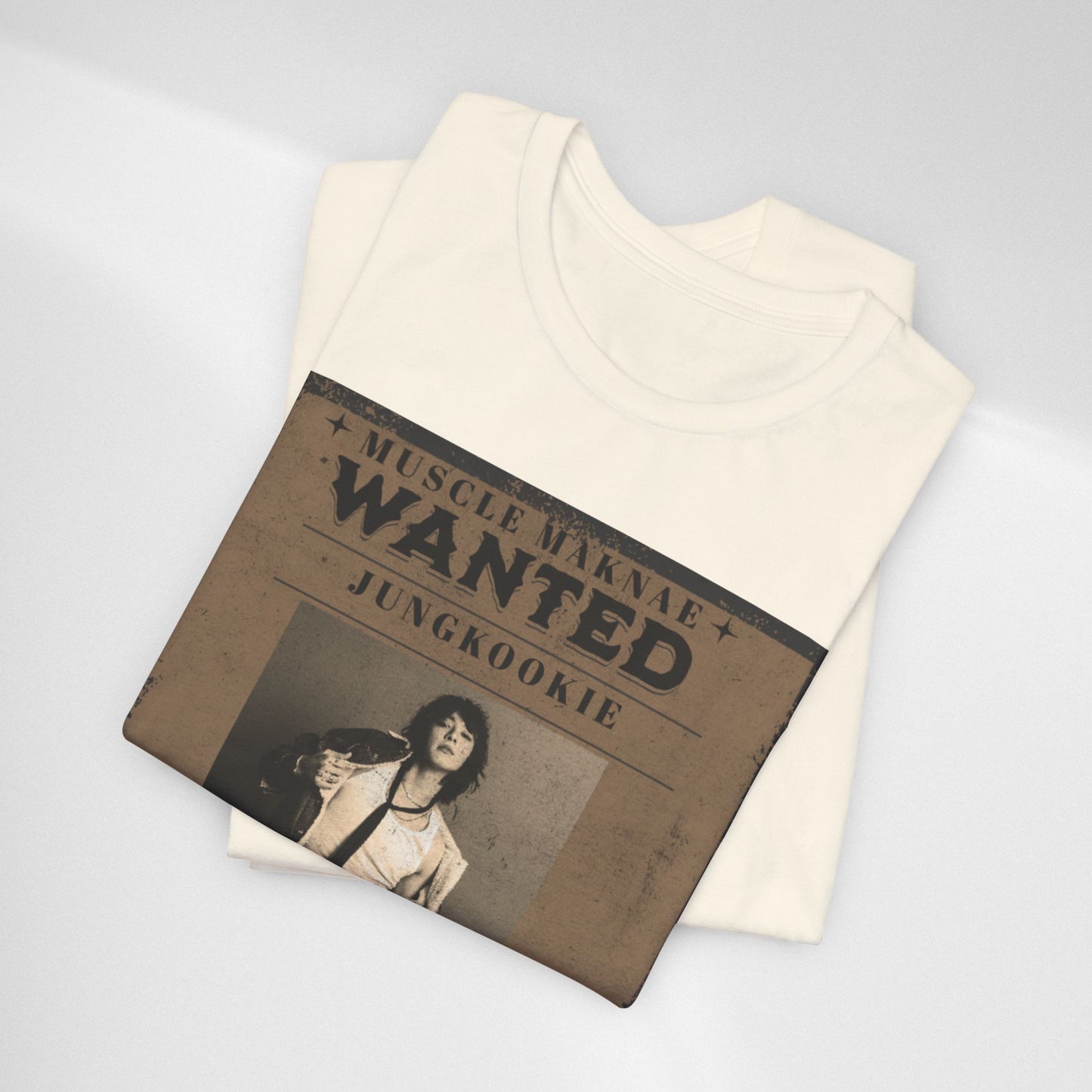 Wanted Poster Tee — 'Jungkook: Causing Global Meltdowns' Vintage K-Pop T-Shirt