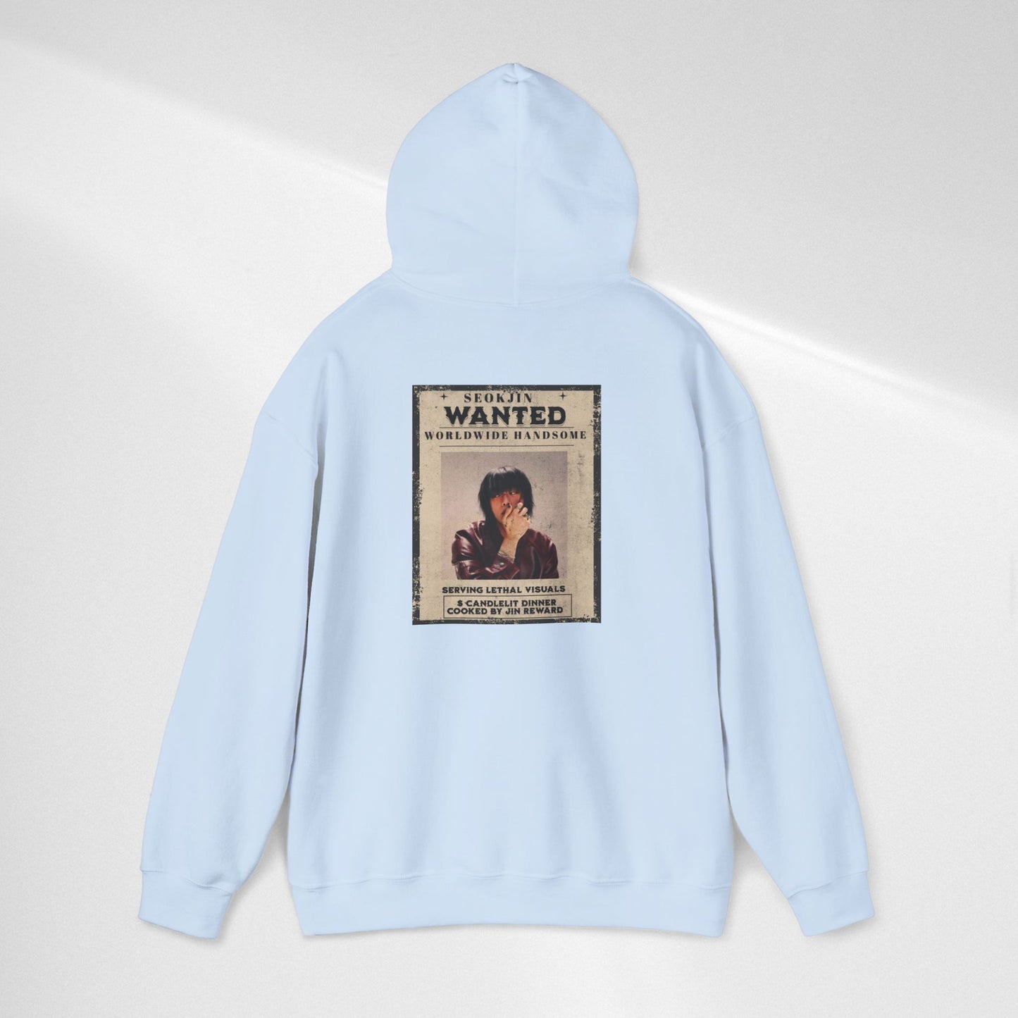 Jin Hoodie — "WANTED" Vintage Photo Poster Graphic Hoodie