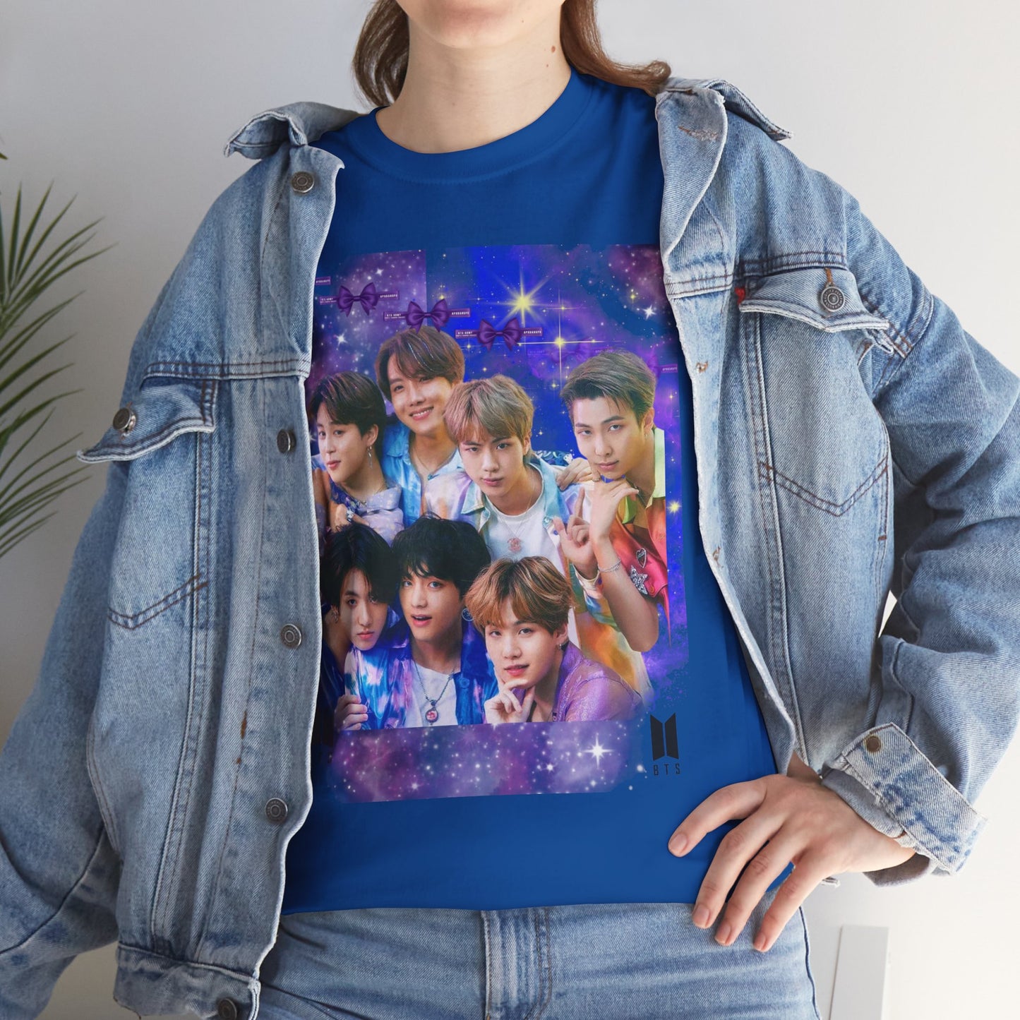 BTS Collage Tee — Purple Dream Photo Graphic T-Shirt