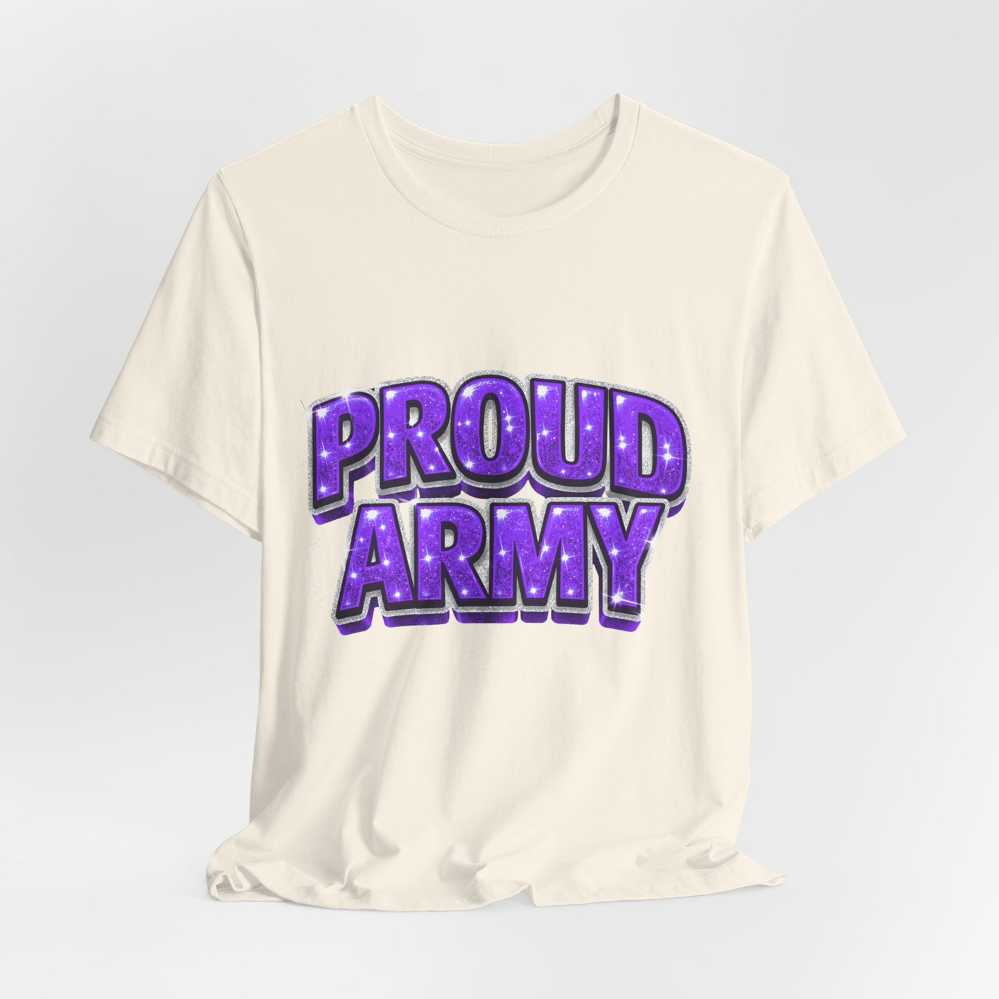 Proud Army T-Shirt — Bold Purple BTS Support Tee