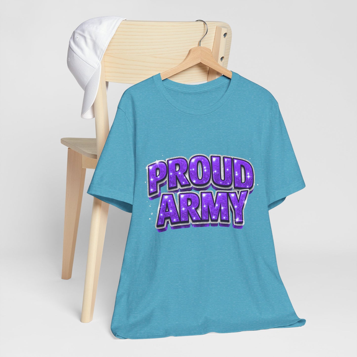 Proud Army T-Shirt — Bold Purple BTS Support Tee