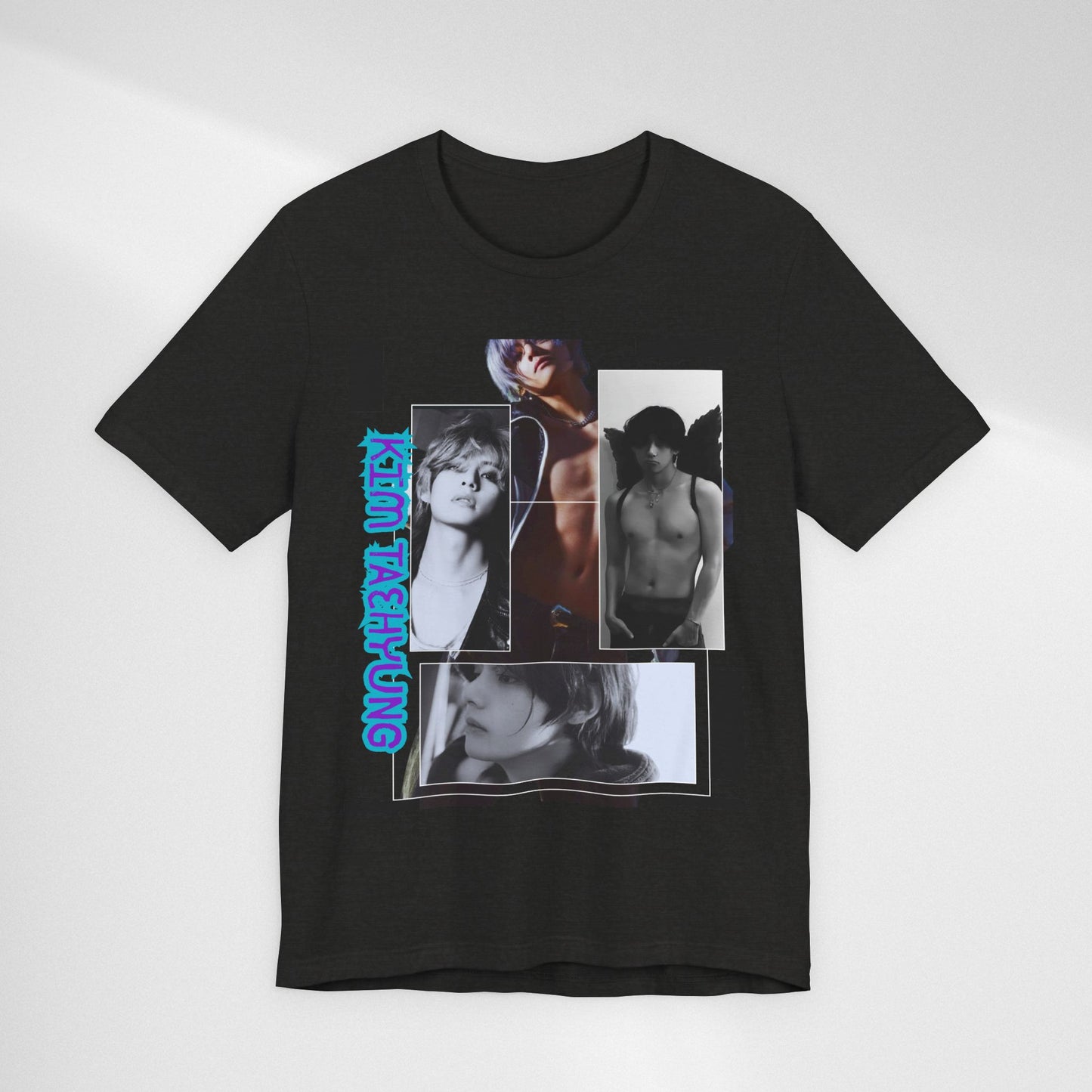 TAE Photo Collage Graphic Tee — Retro Black & White Portraits