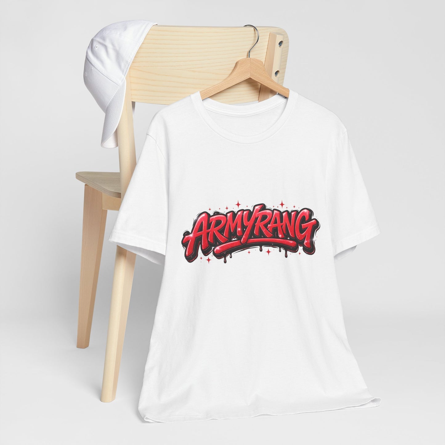 BTS T-Shirt — 'ARMYRANG' Red Graffiti Logo Tee