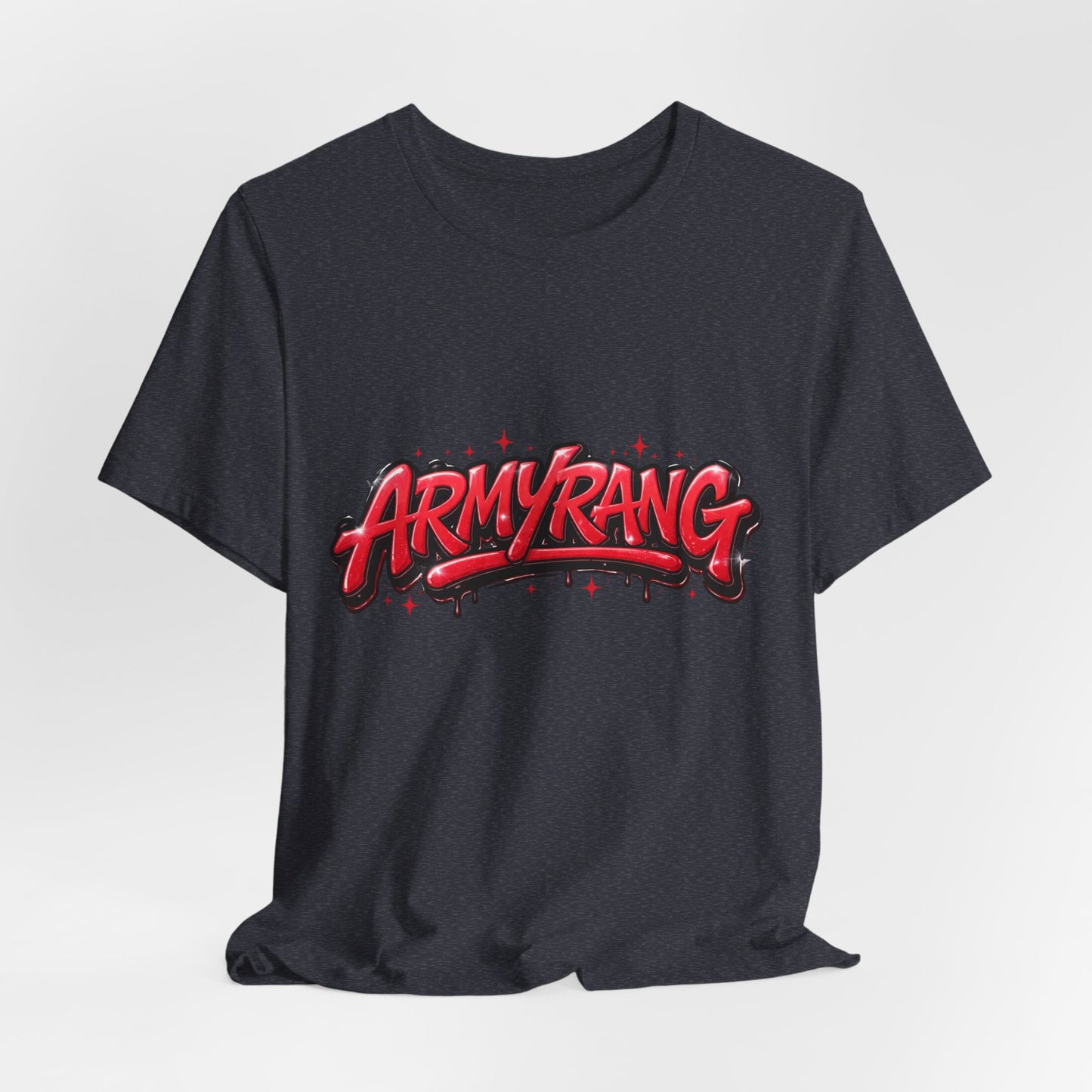 BTS T-Shirt — 'ARMYRANG' Red Graffiti Logo Tee