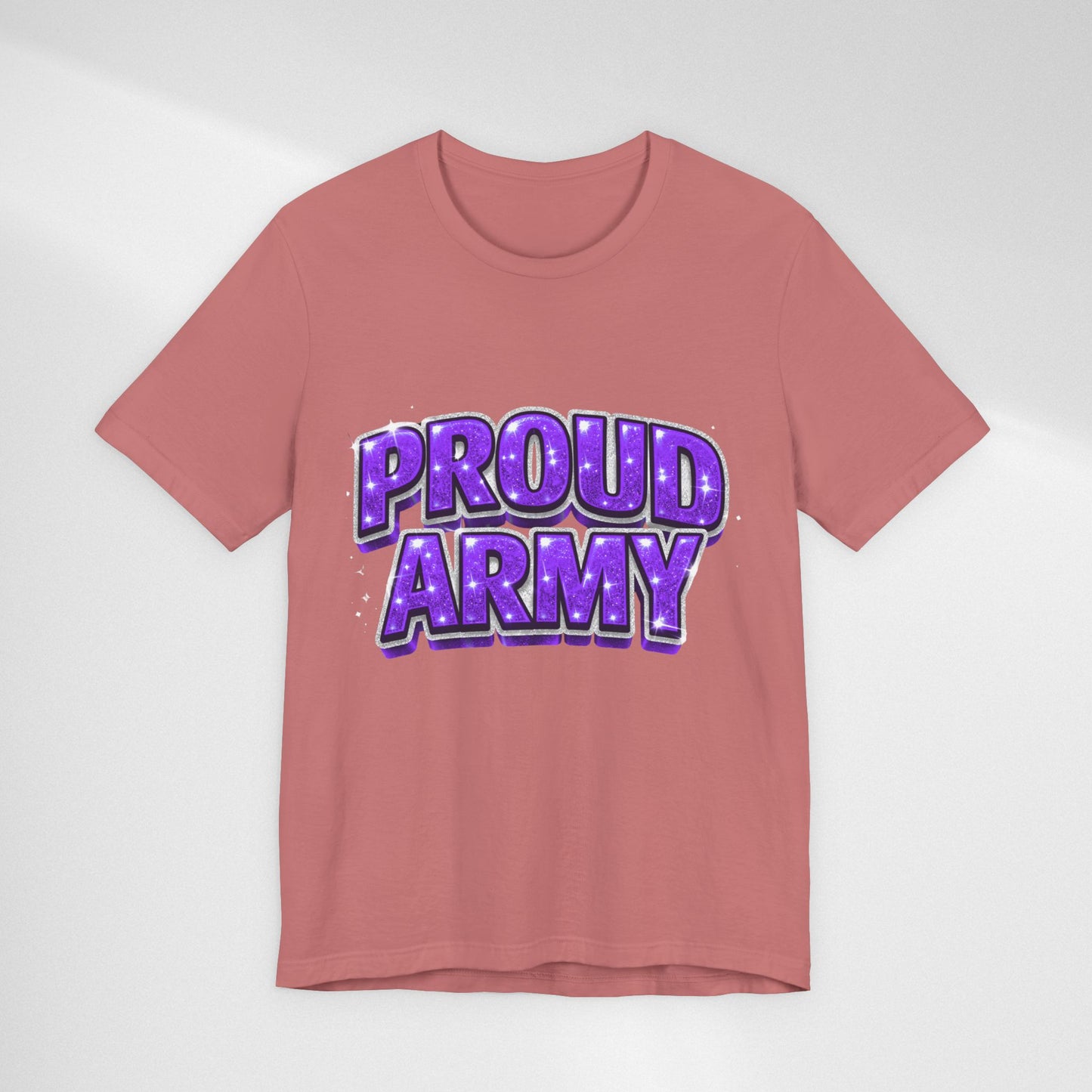 Proud Army T-Shirt — Bold Purple BTS Support Tee