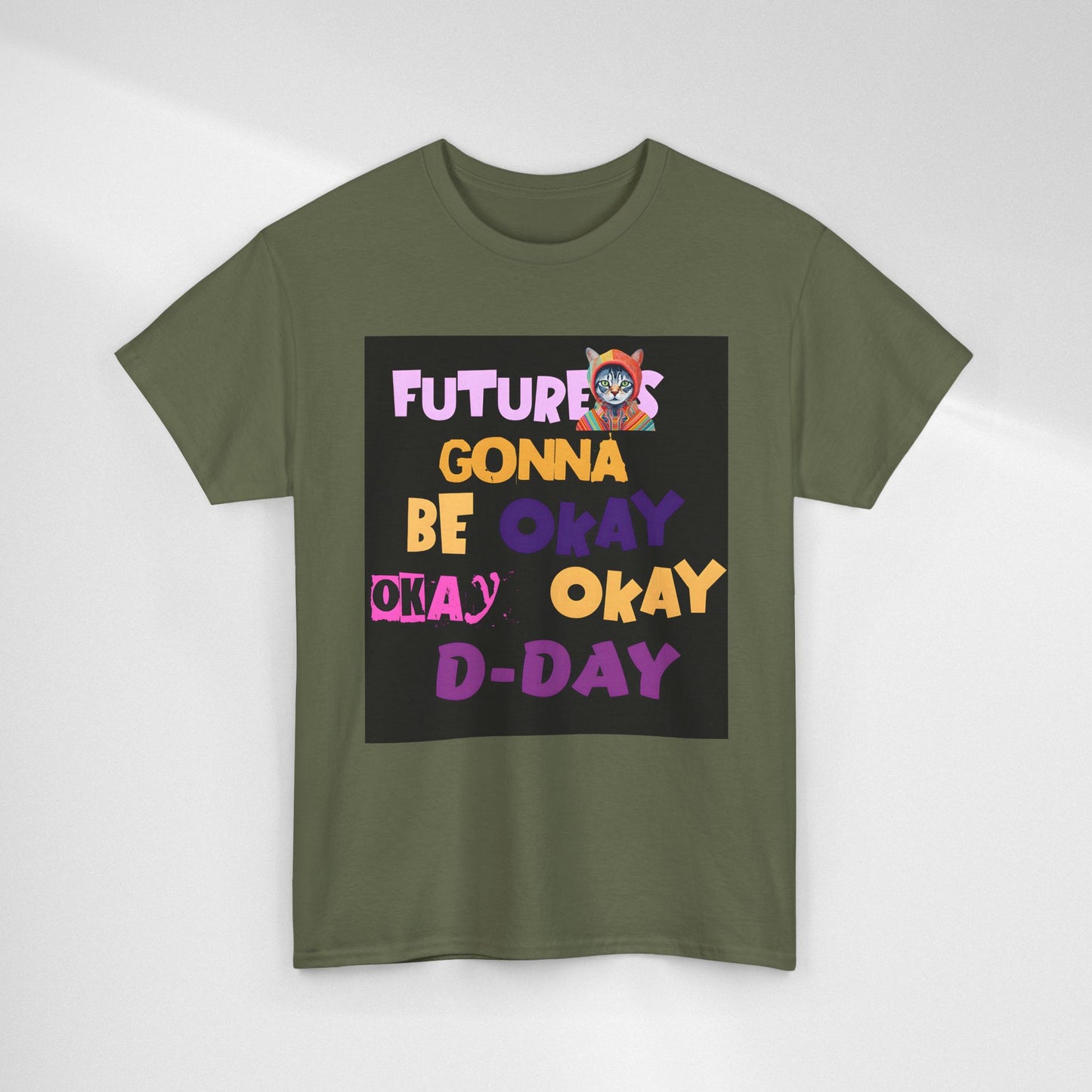 Future's Gonna Be Okay D-Day T-Shirt — Positive Retro Graphic Tee