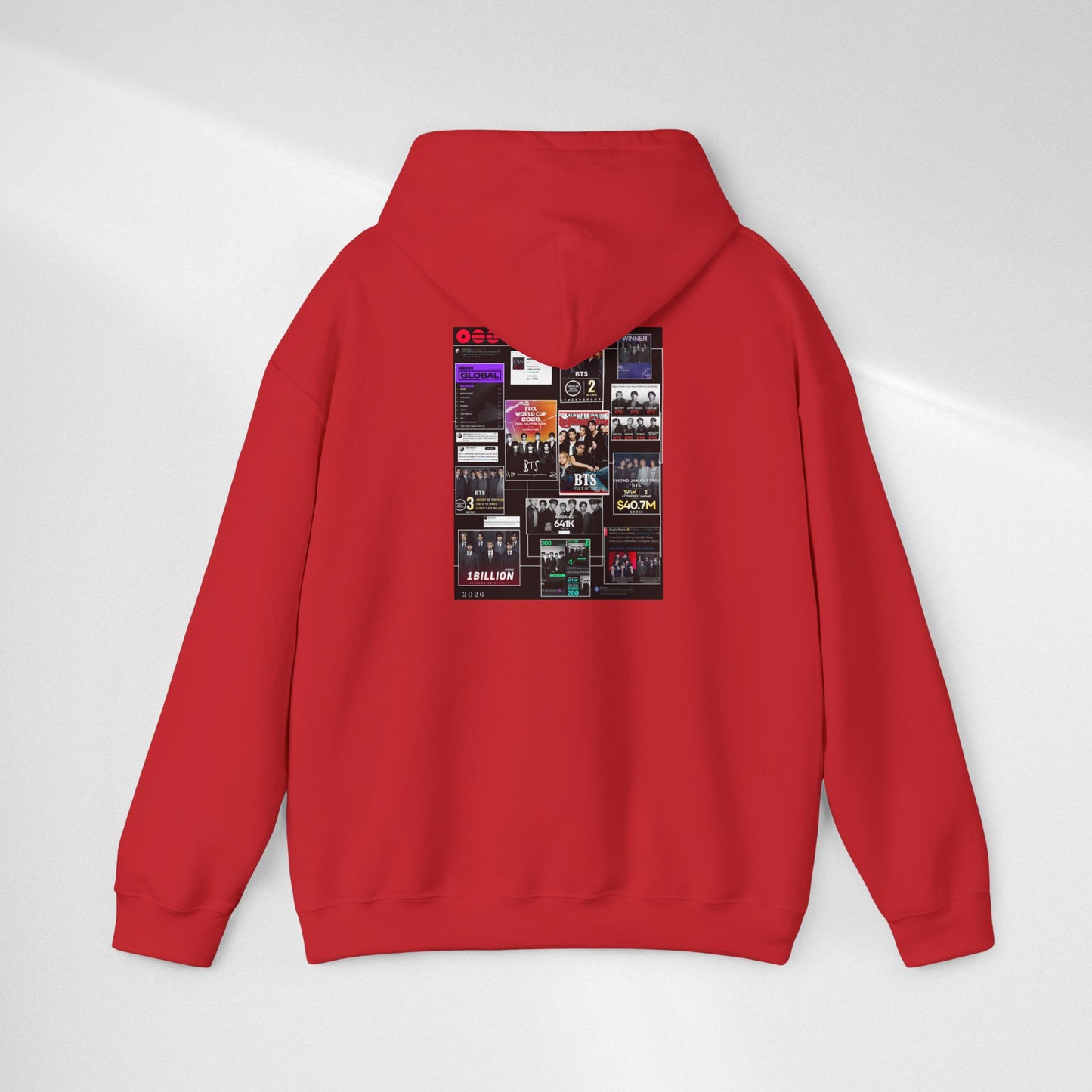 BTS ARIRANG Band Poster Collage Hoodie — Vintage Gig Tour Graphic Sweatshirt