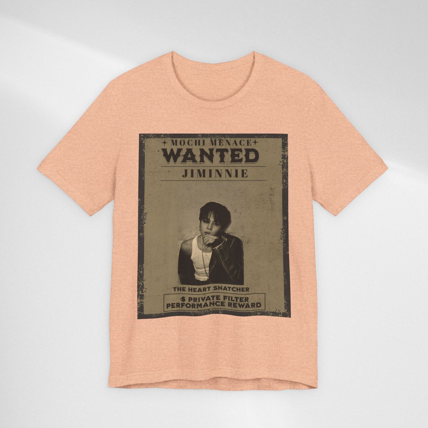 JIMIN Wanted Poster Graphic Tee — 'Mischief Menace' Vintage Style
