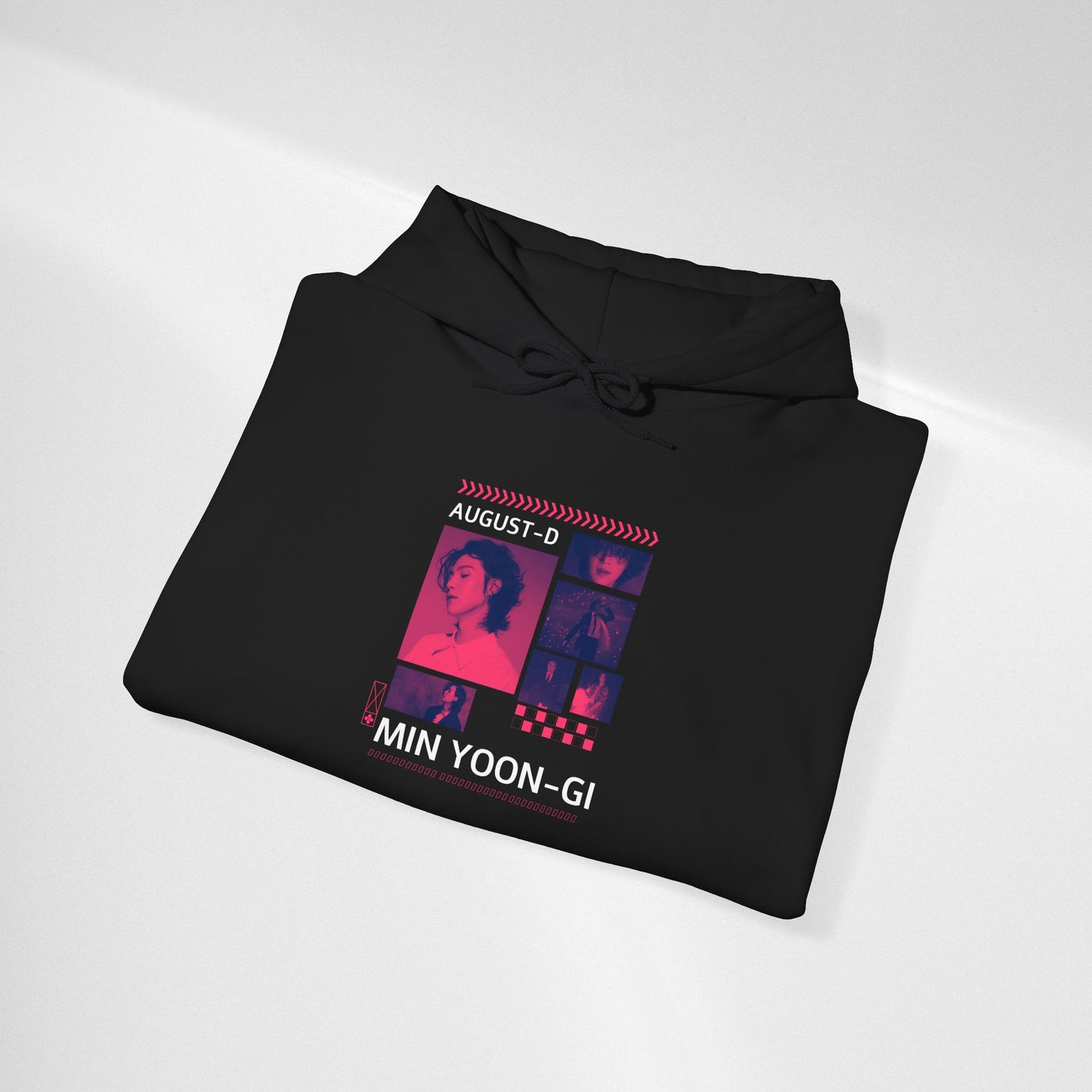 Min Yoon-gi Photo Grid Hoodie — K-Pop Retro Tour Aesthetic