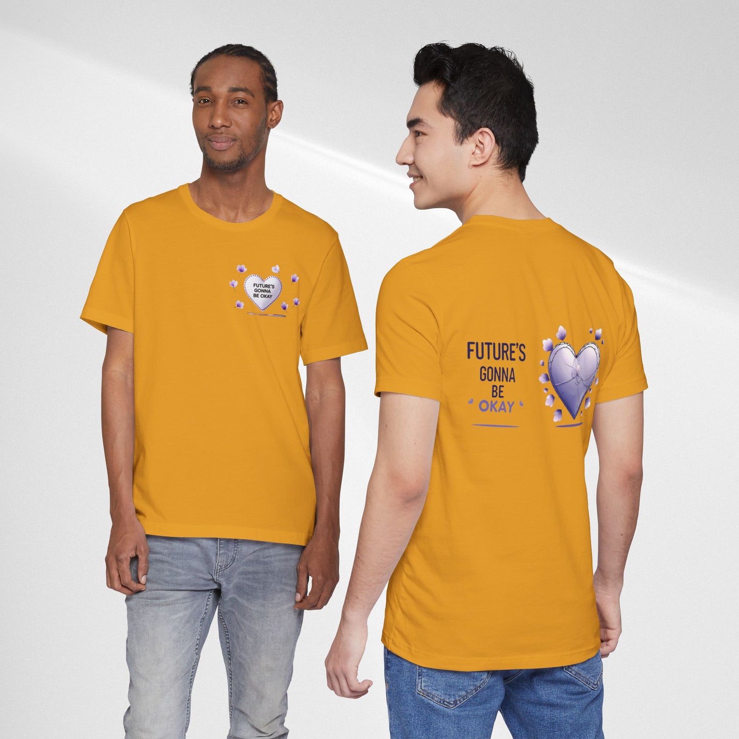 Future's Gonna Be Okay T-Shirt — Purple Heart Positive Graphic Tee