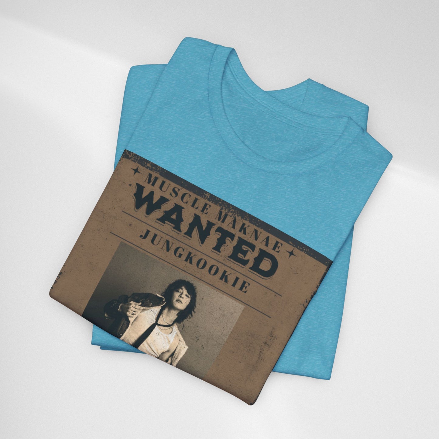 Wanted Poster Tee — 'Jungkook: Causing Global Meltdowns' Vintage K-Pop T-Shirt