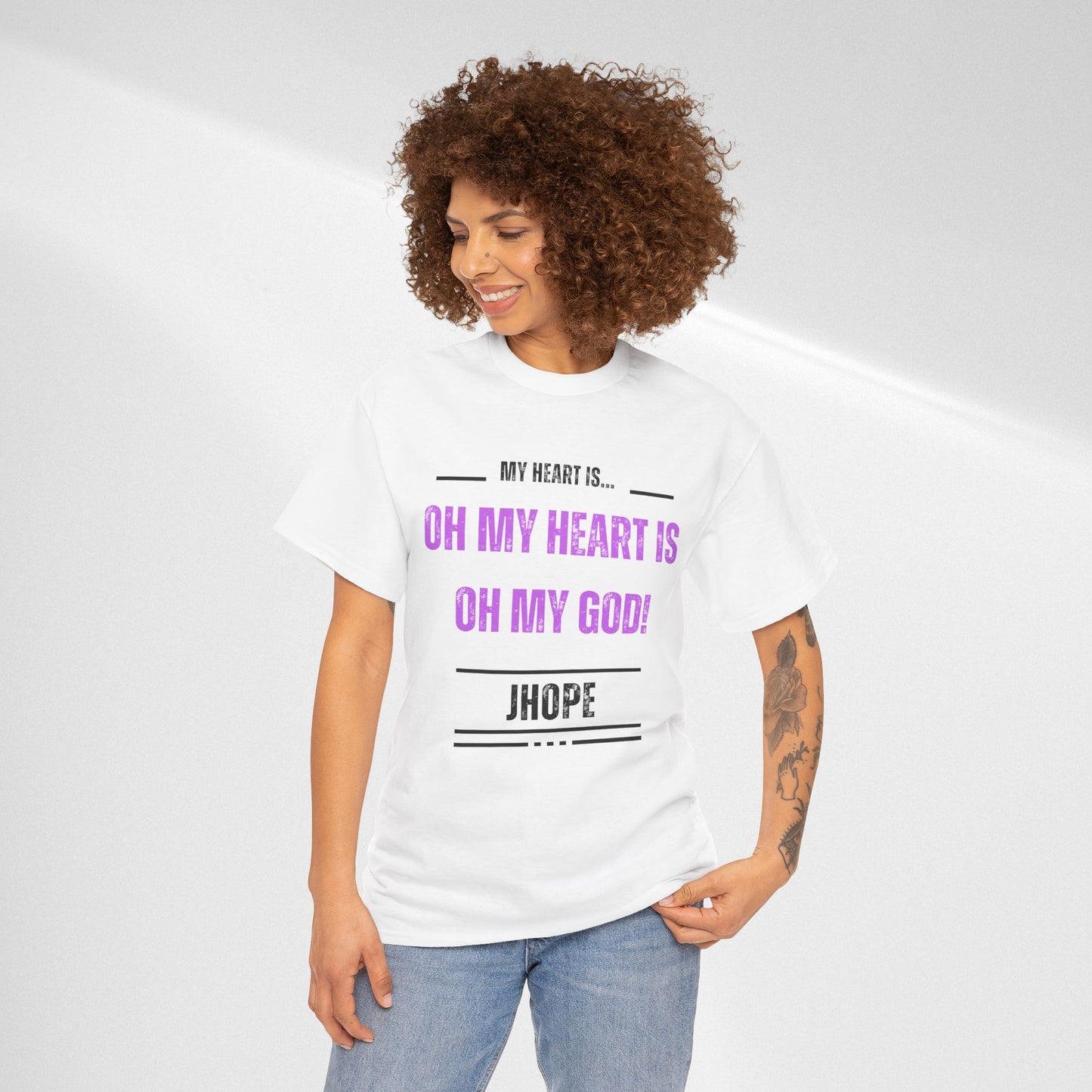 Graphic Tee — "Oh My Heart Is Oh My God!" J-Hope Fan Shirt