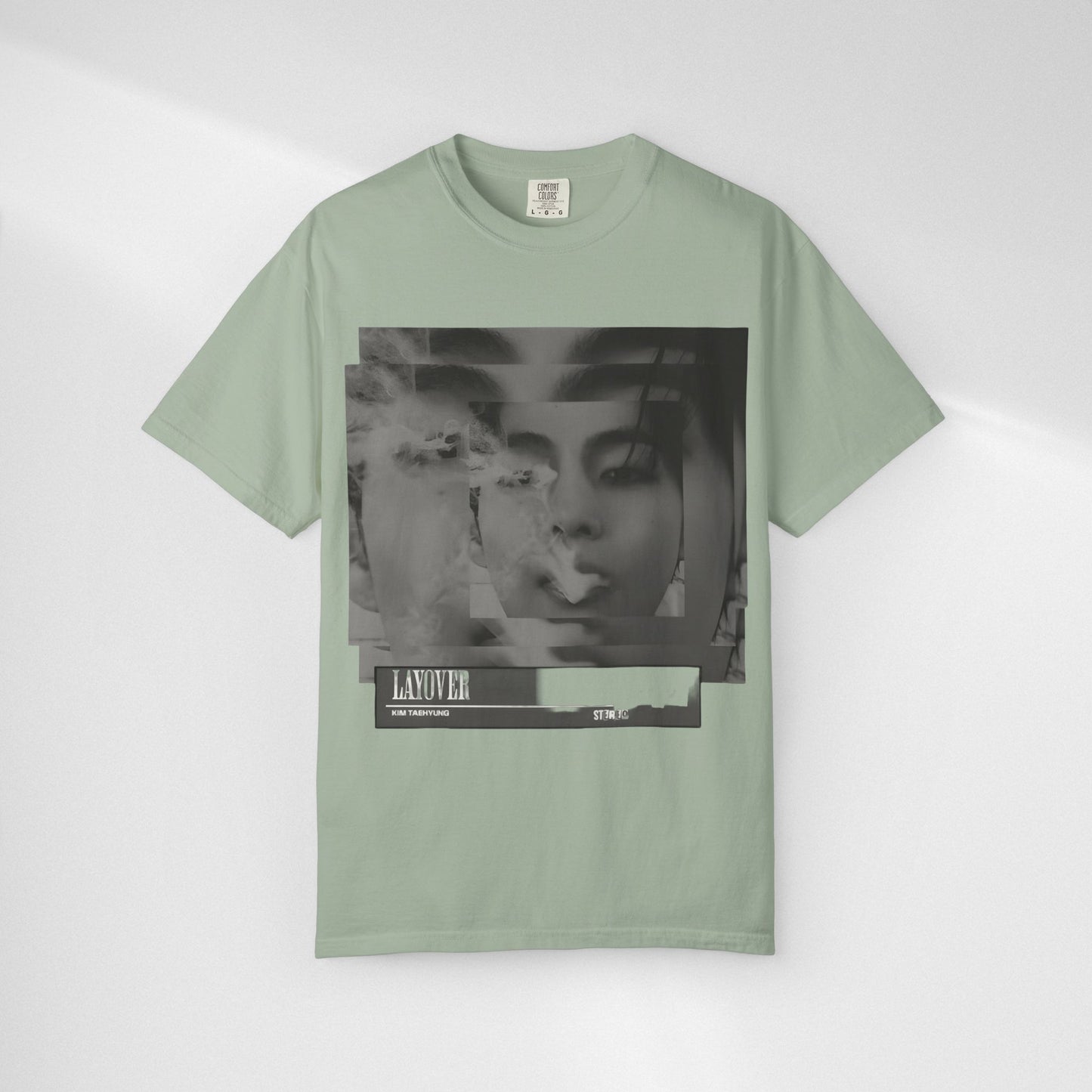 V Graphic Tee — Noir Glitch Portrait T-Shirt