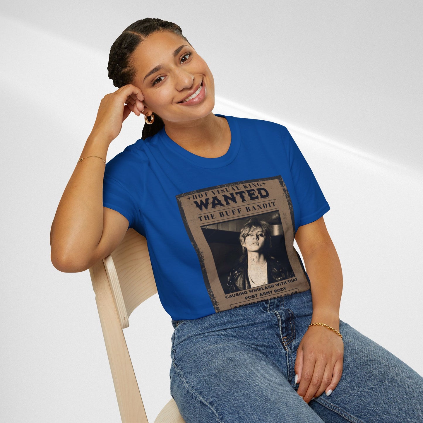 Wanted V Poster Graphic T-Shirt — "The Ruff Bandit" Vintage Western Mugshot Tee