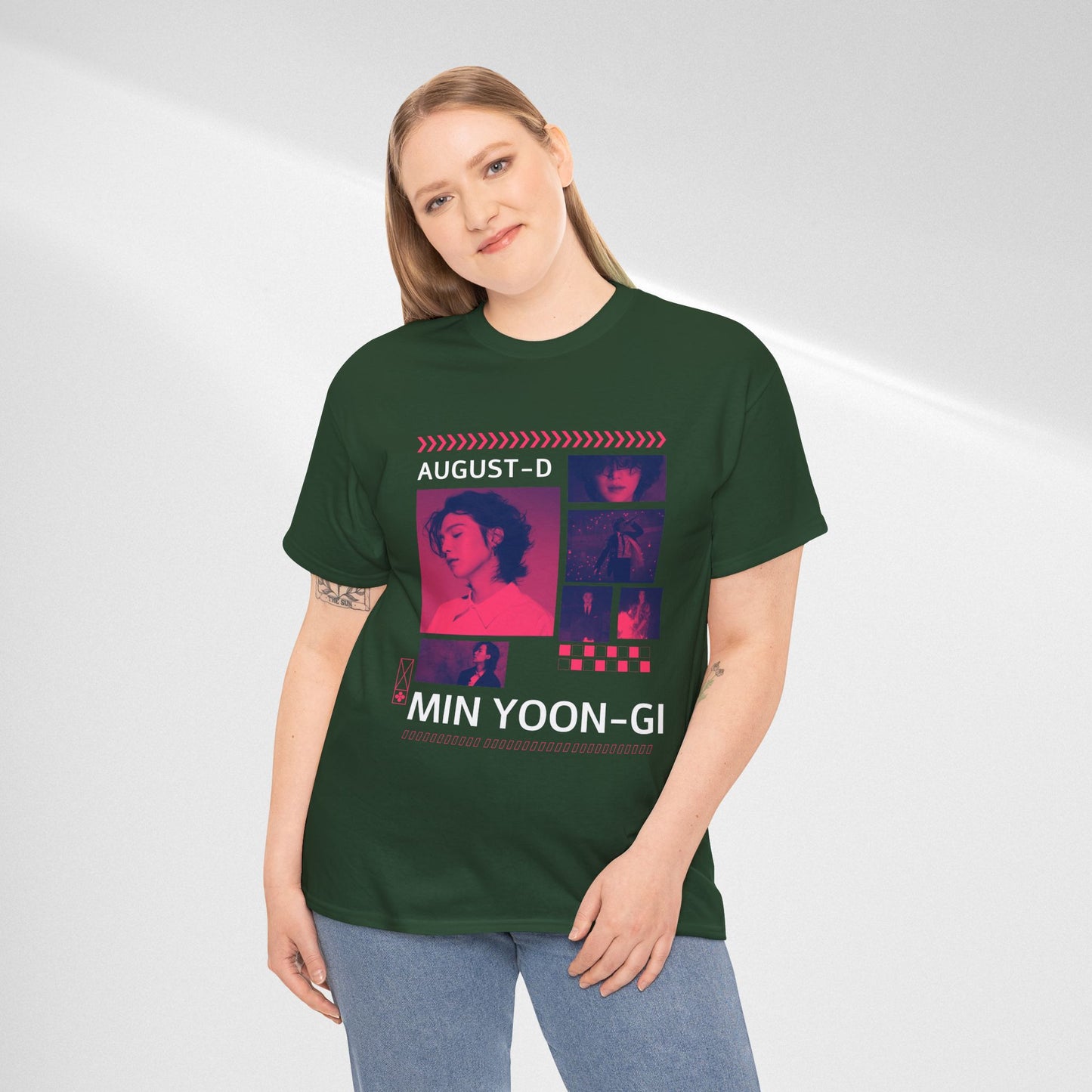 Min Yoon-Gi Photo Grid Tee — K‑Pop BTS August‑D Fan Shirt