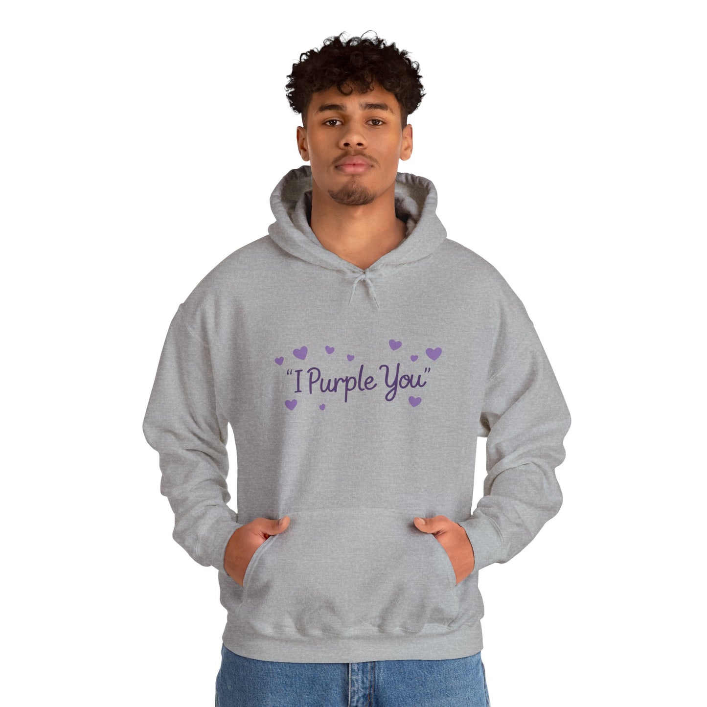 I Purple You Hoodie — Cute Purple Heart Love Pullover