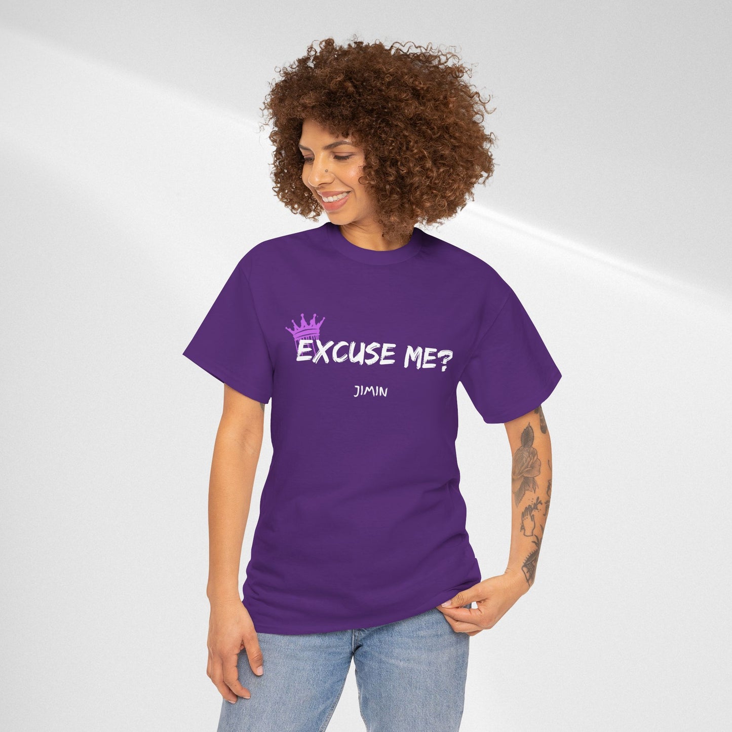 Excuse Me? Tee — Jimin Crown Graphic T‑Shirt