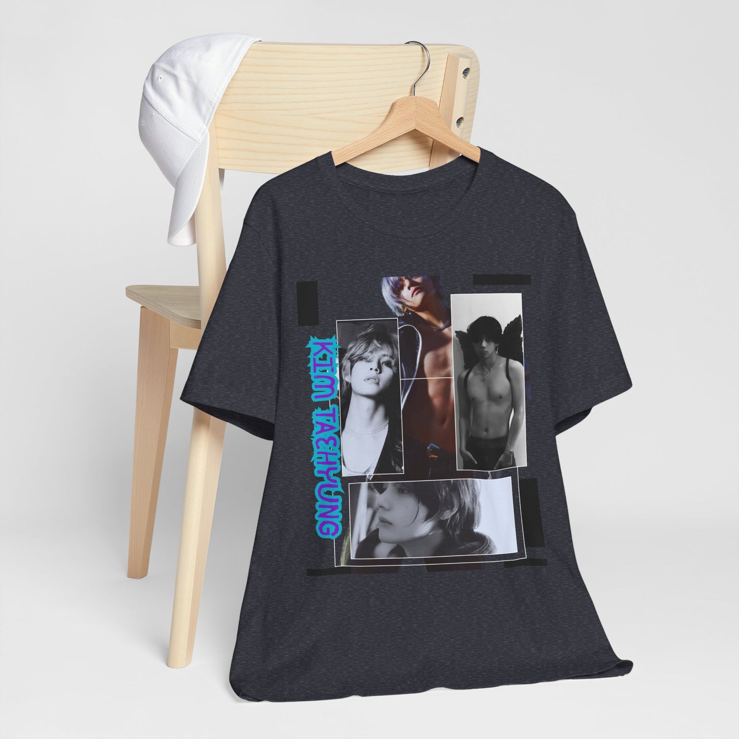 TAE Photo Collage Graphic Tee — Retro Black & White Portraits