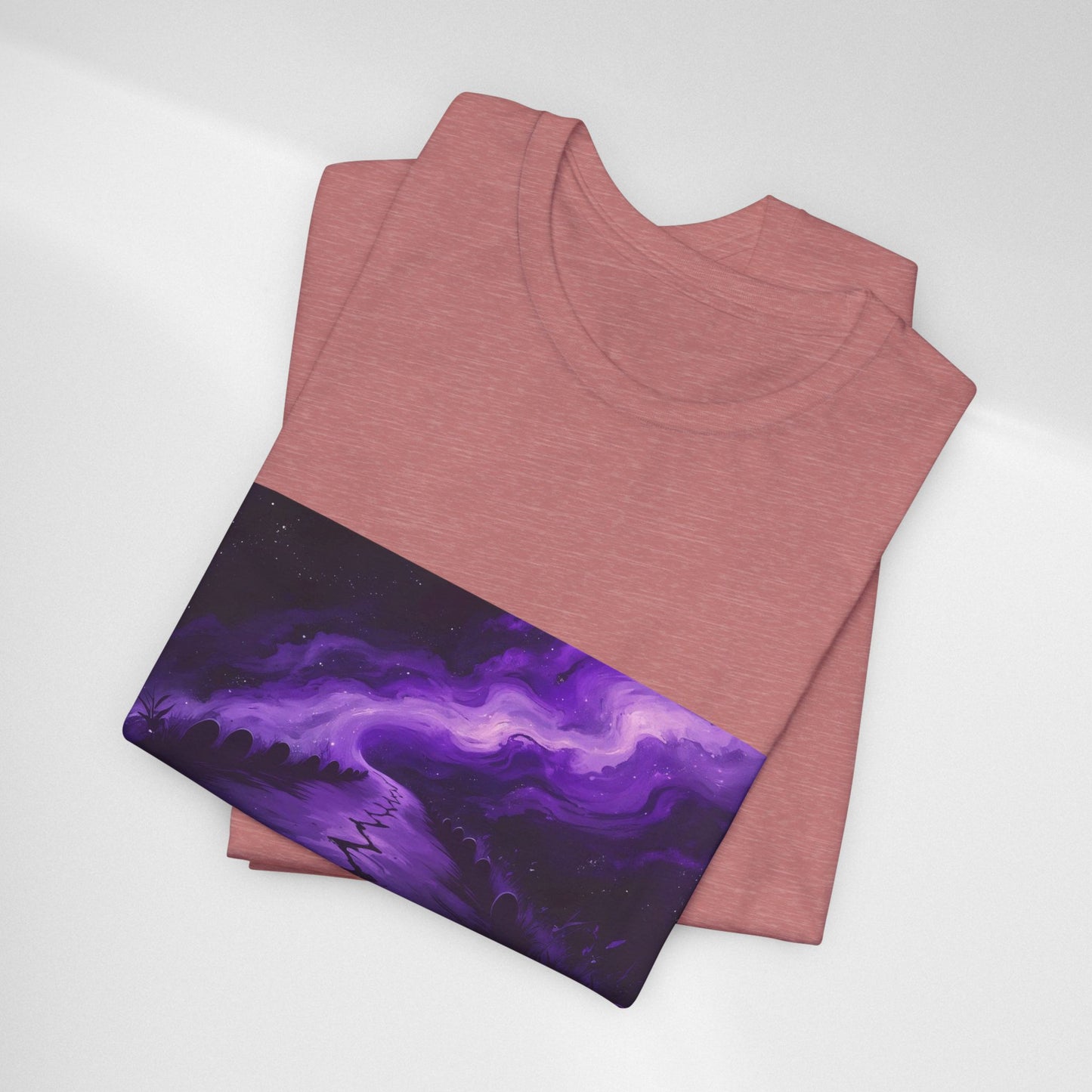 You Never Walk Alone Tee — Purple Night Stairway Graphic T‑Shirt