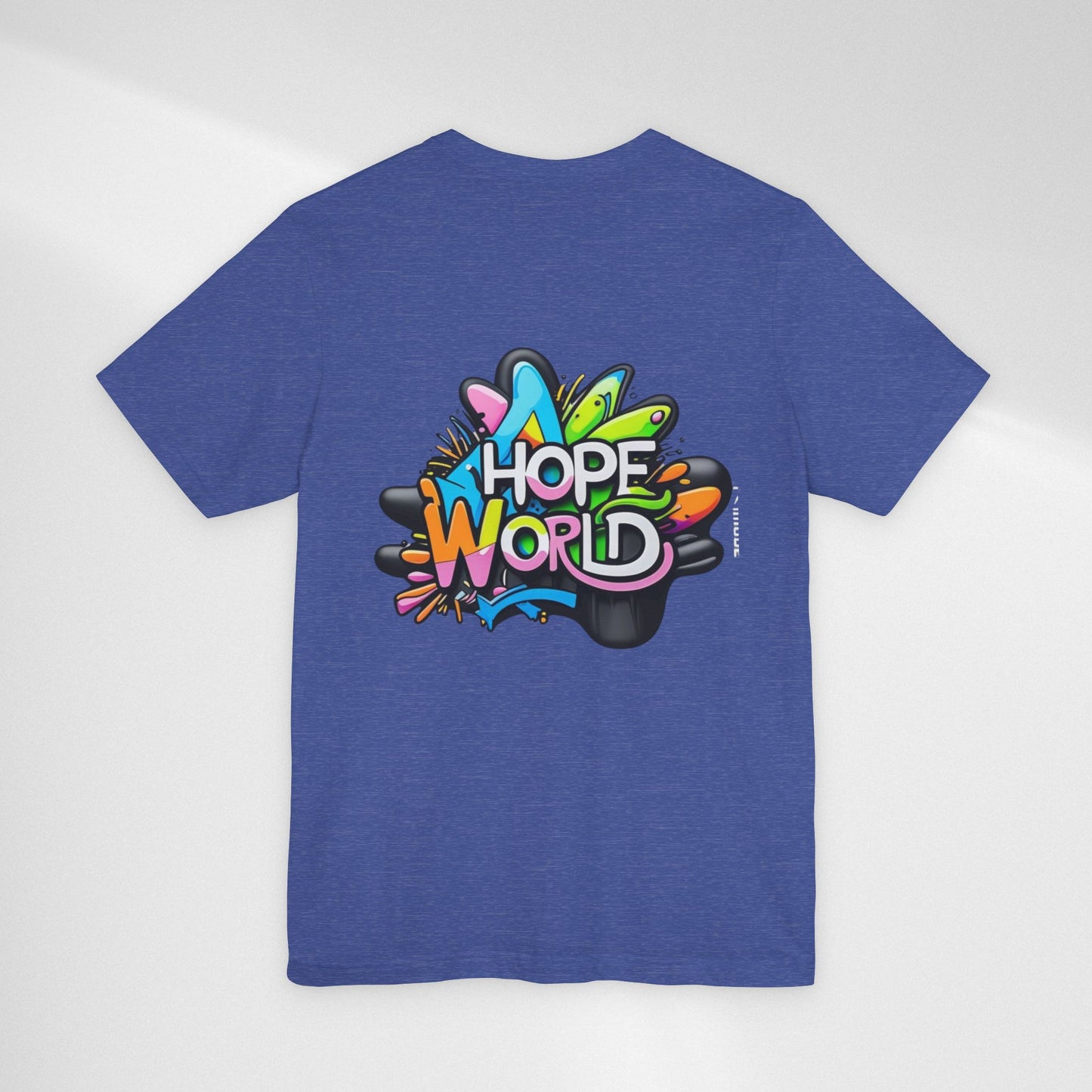 Hope World Graphic Tee — Colorful Graffiti BTS-Inspired Shirt