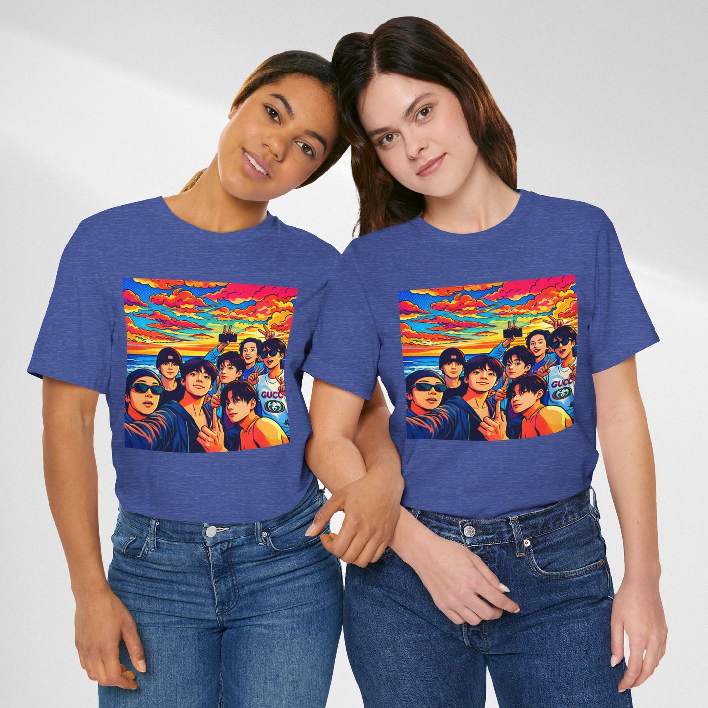 BTS Vibrant Sunset Group Portrait Tee