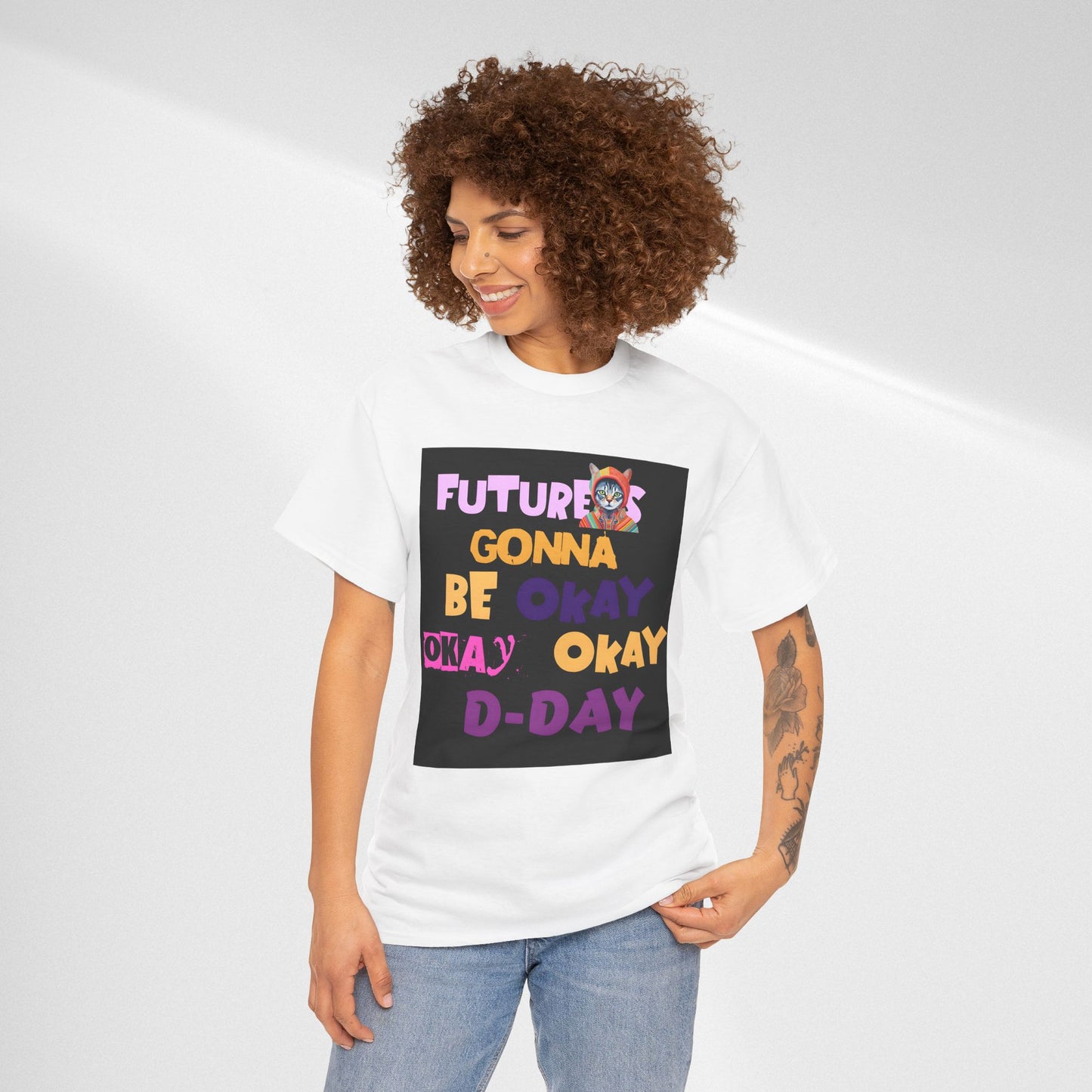Future's Gonna Be Okay D-Day T-Shirt — Positive Retro Graphic Tee